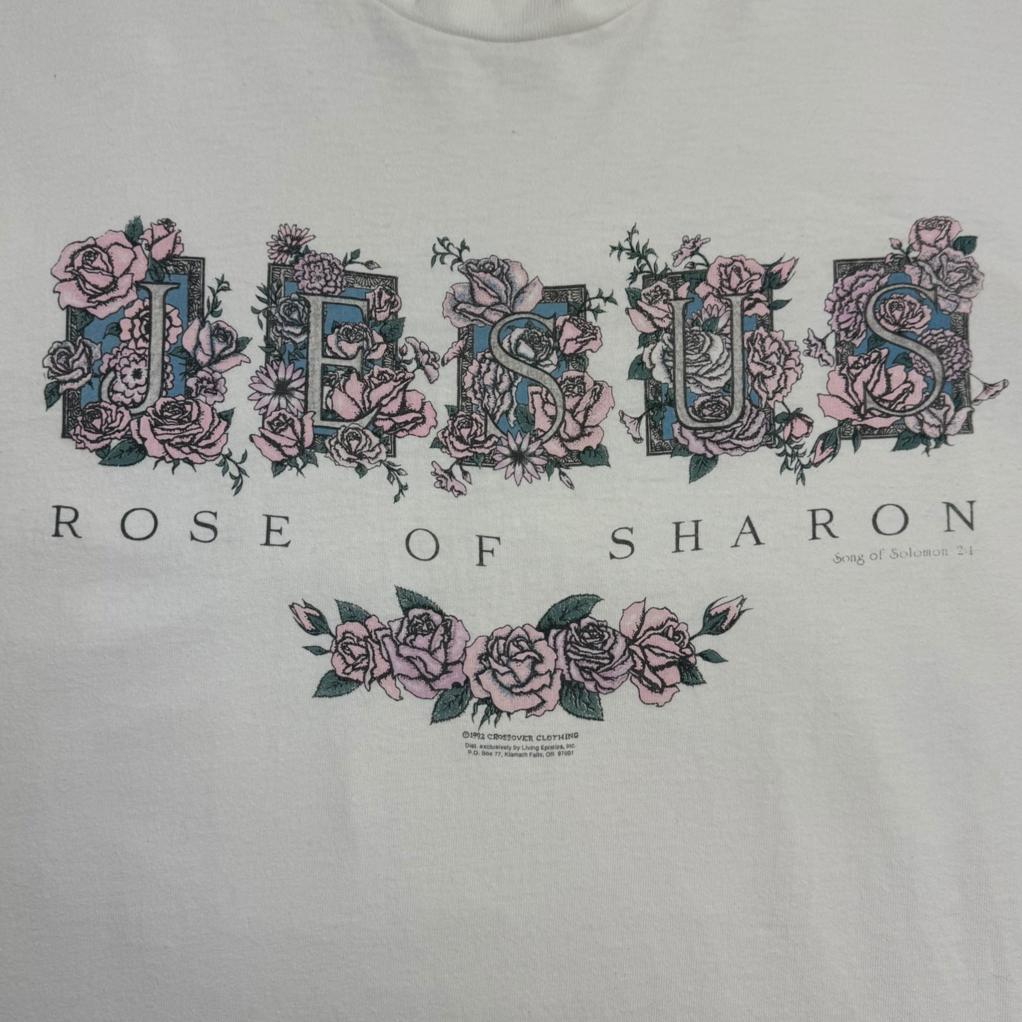 1992 Jesus Rose Of Sharon Flower T-Shirt