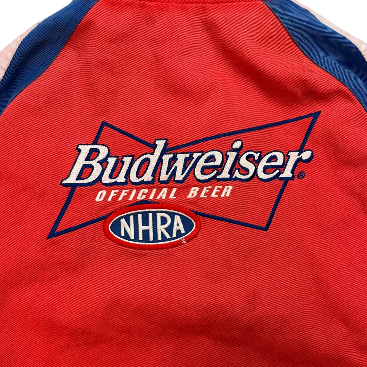 Vintage Budweiser NHRA Winston Drag Racing Jacket Red