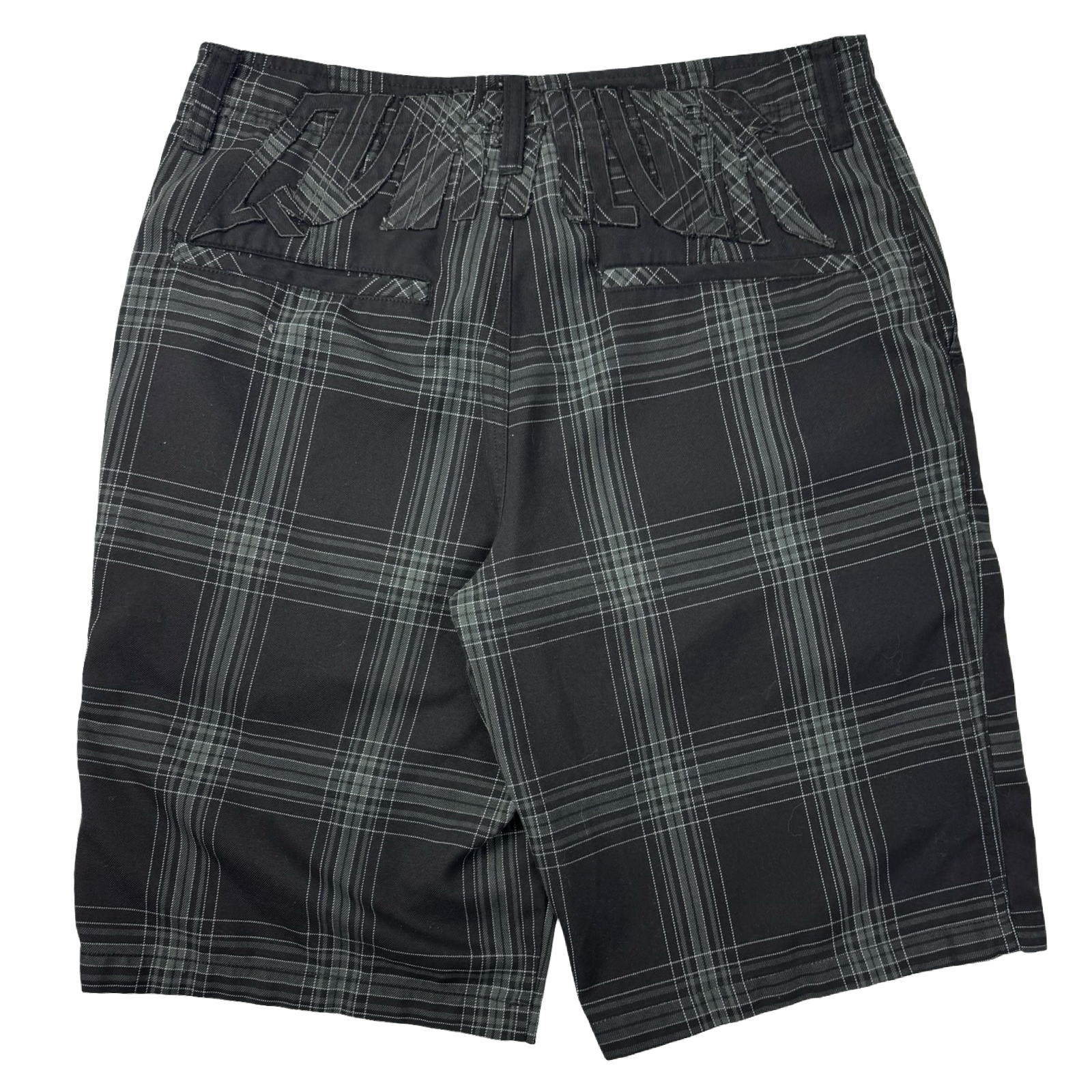 Vintage Y2K Quiksilver Black Tartan Shorts