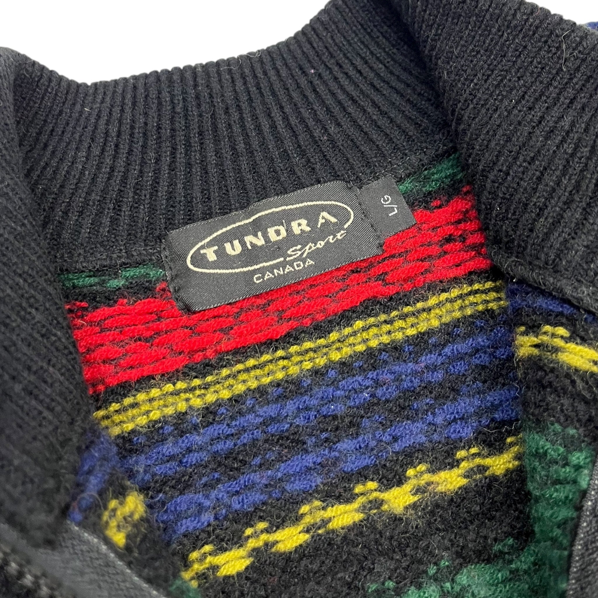 Vintage Tundra Multi-Patterned 1/4 Zip Knit