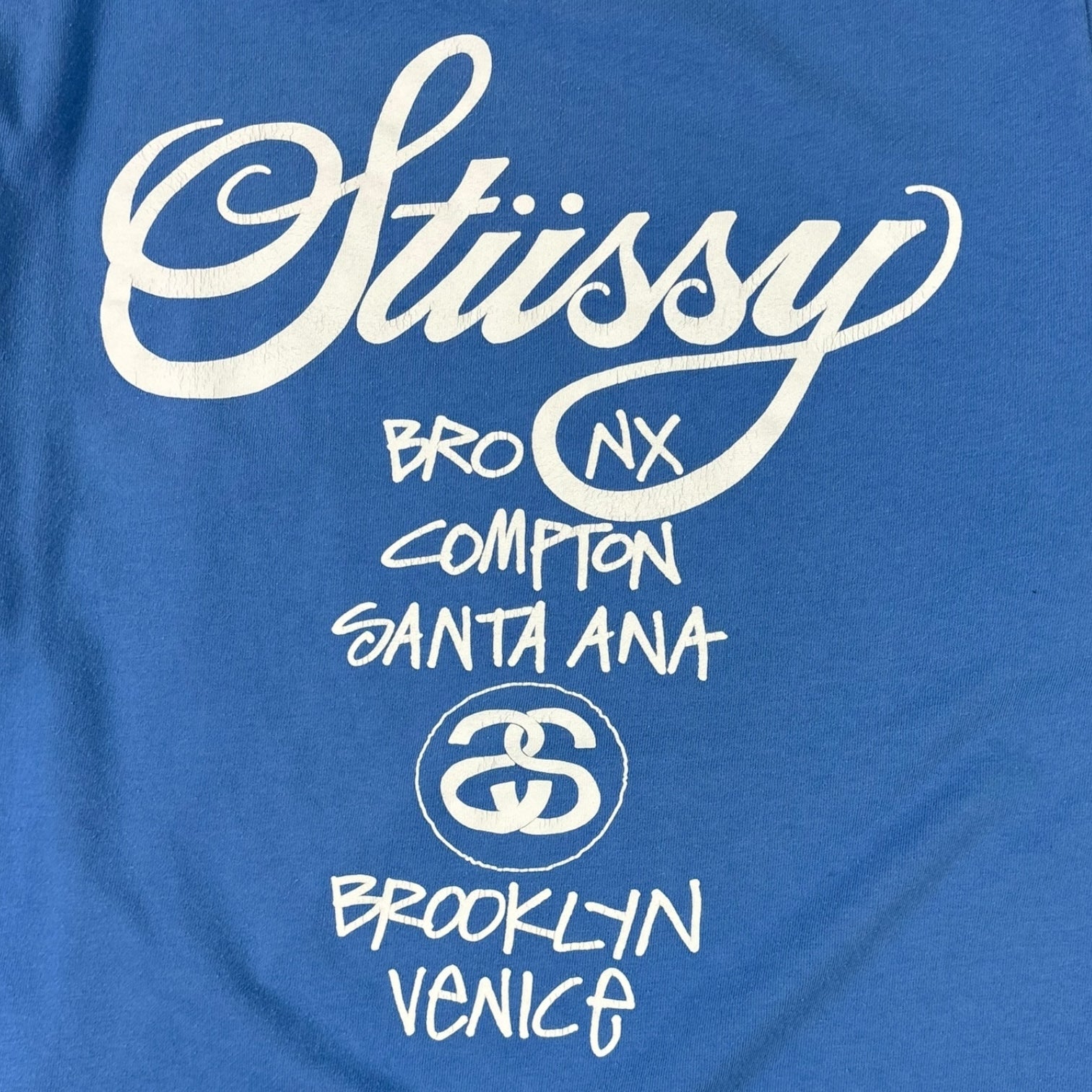 Stussy World Tour Long Sleeve T-Shirt Blue