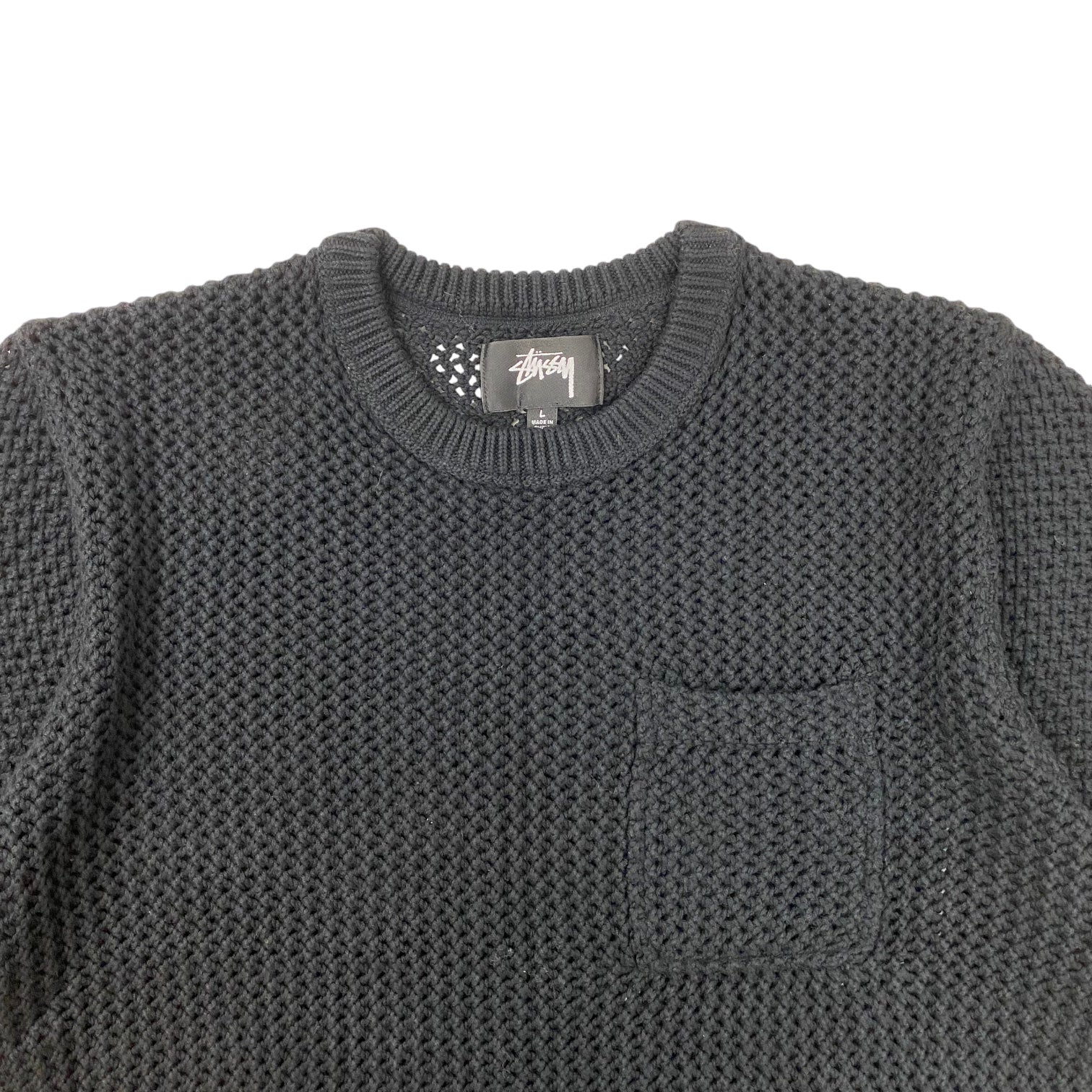 Stüssy Loose Knit T-Shirt Black