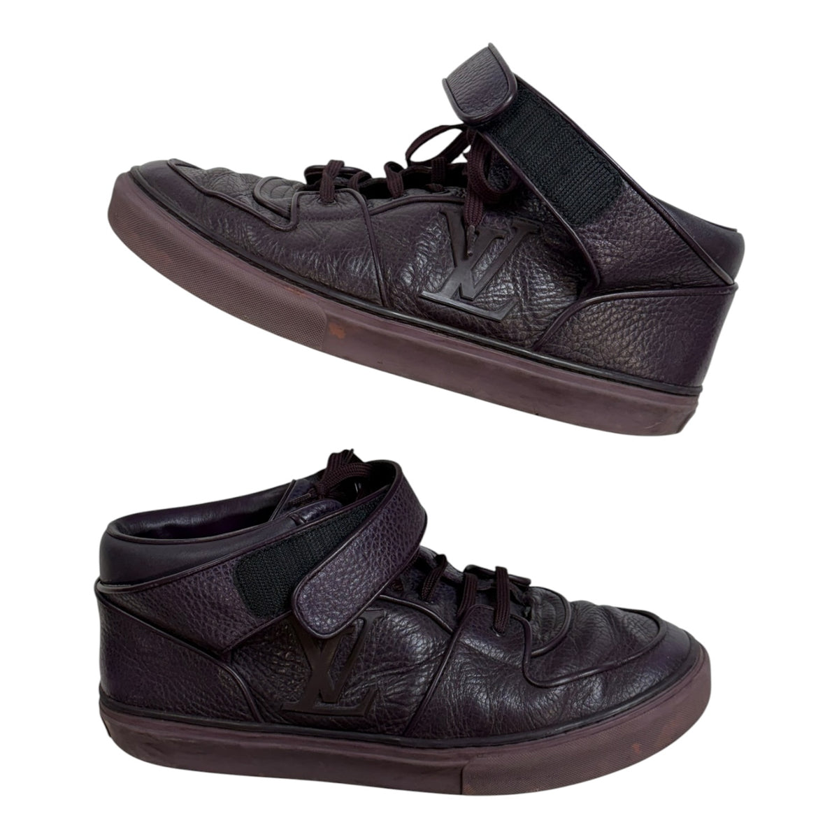 Louis Vuitton Leather Acapulco Mid-Top Sneakers Purple (Used)