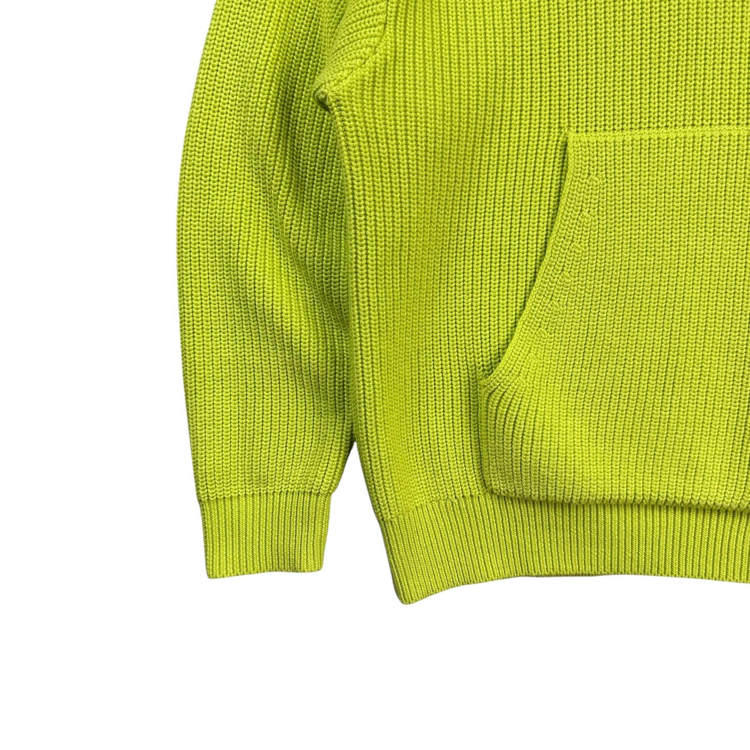 Stussy Cotton Knit Hoodie Lime