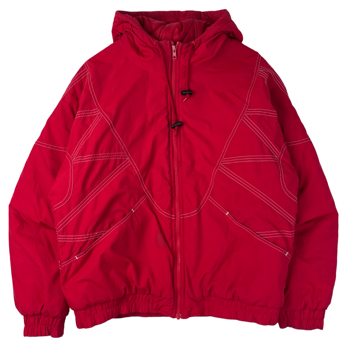 Supreme Zig Zag Stitch Puffy Jacket Red