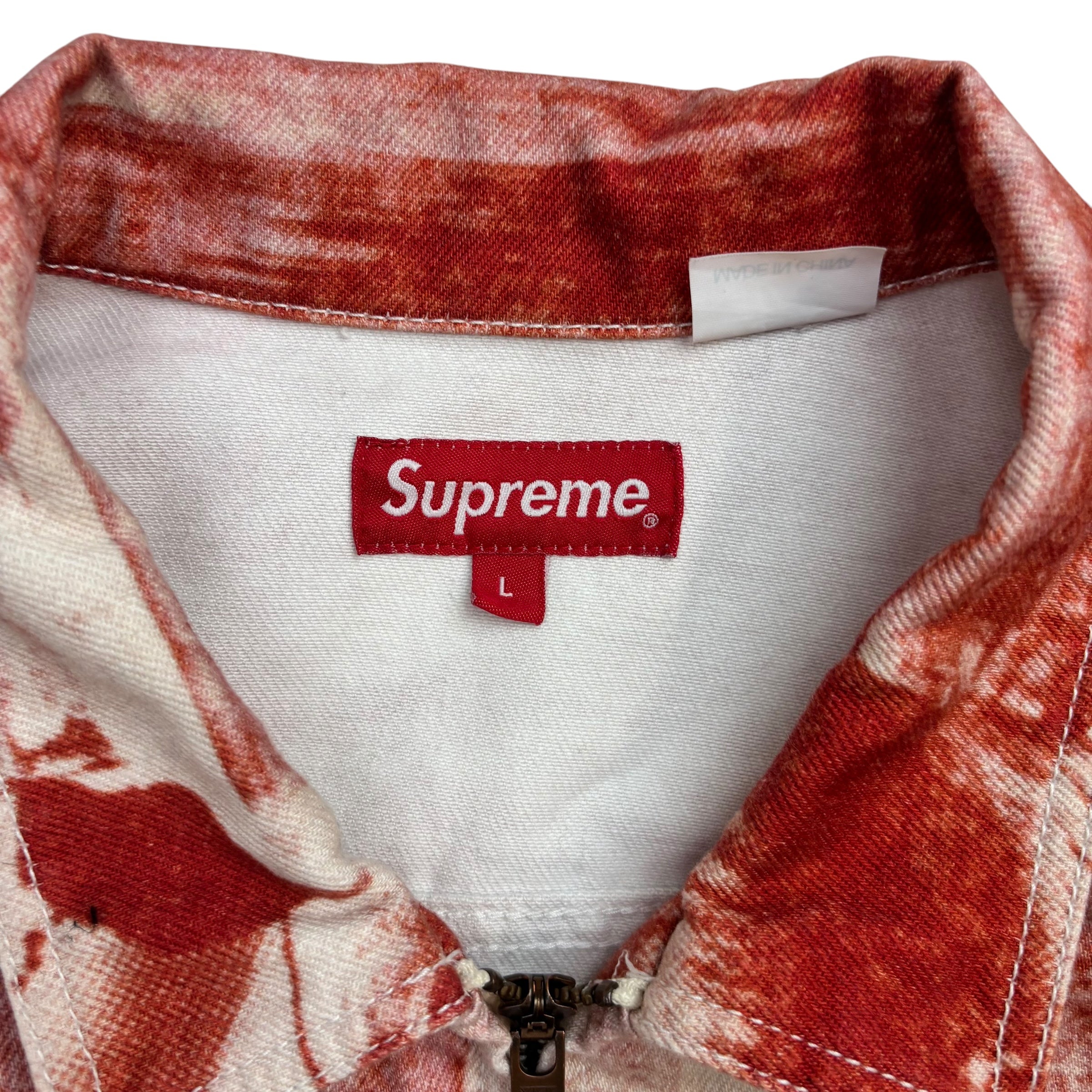 Supreme X Christopher Wool Denim Jacket Red