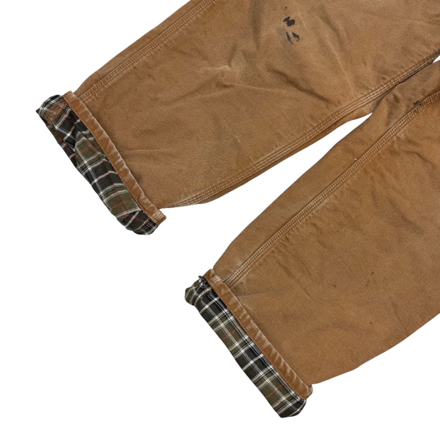 Vintage Carhartt Double Knee Blanket Lined Pants Brown