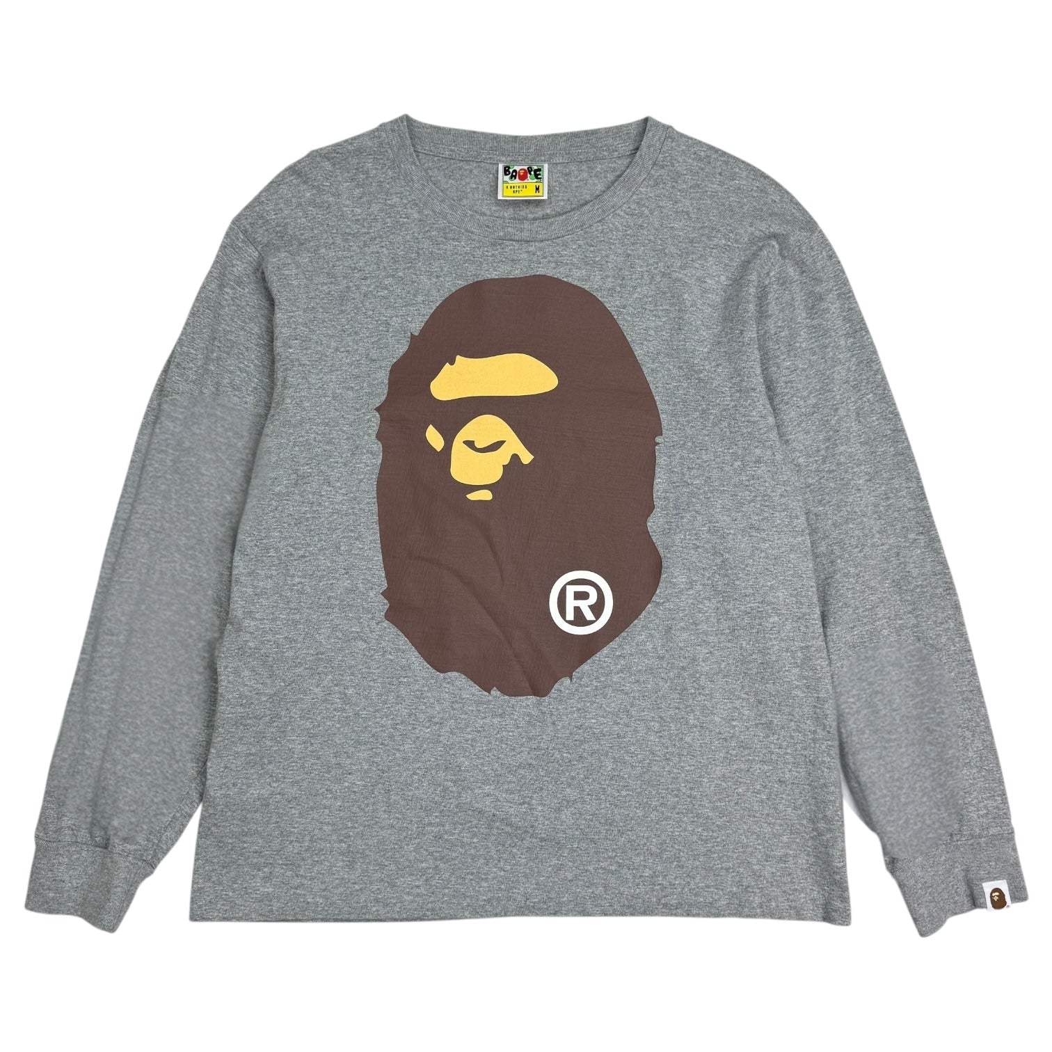 BAPE Big Ape Head L/S Tee Grey