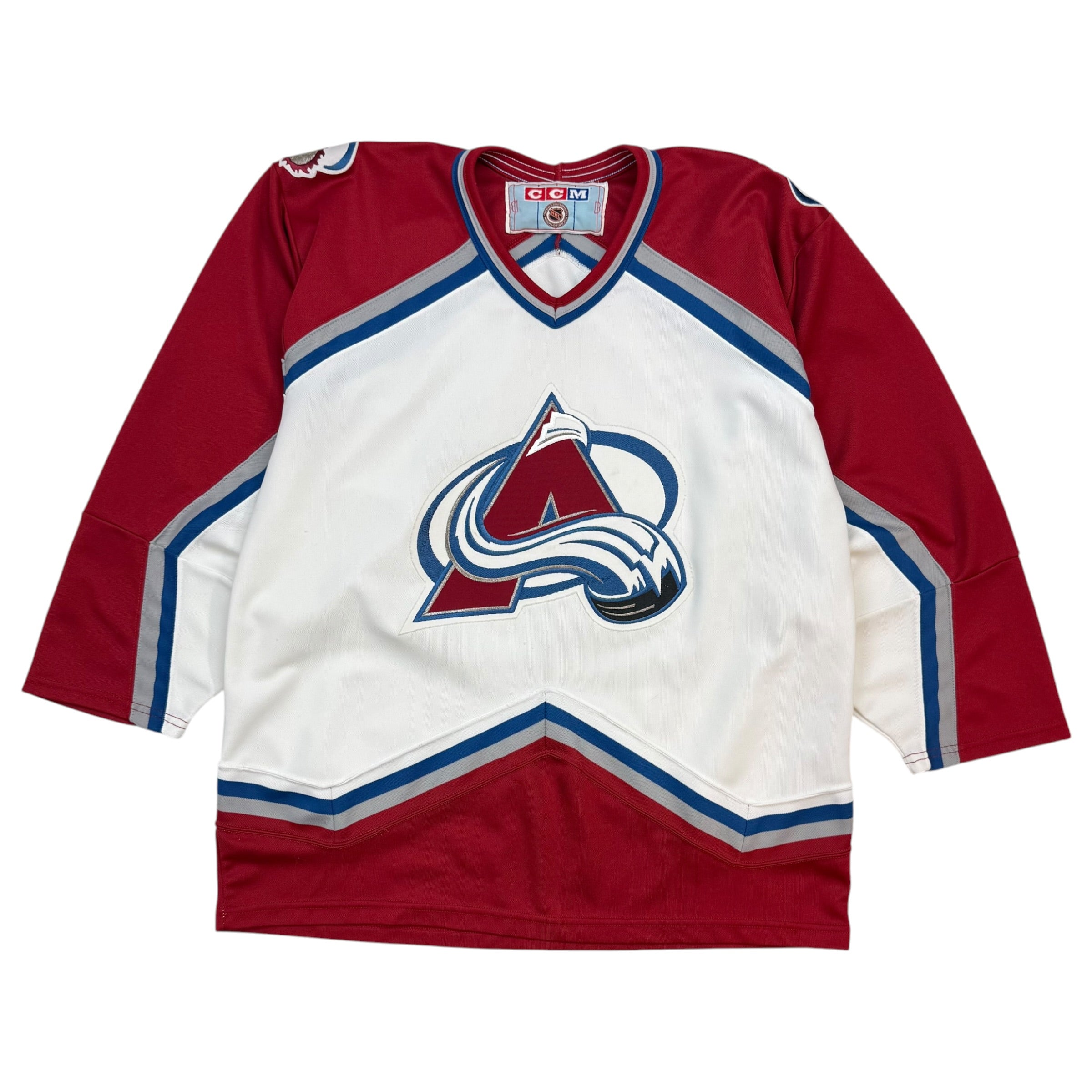 Vintage CCM Colorado Avalanche Away Jersey White