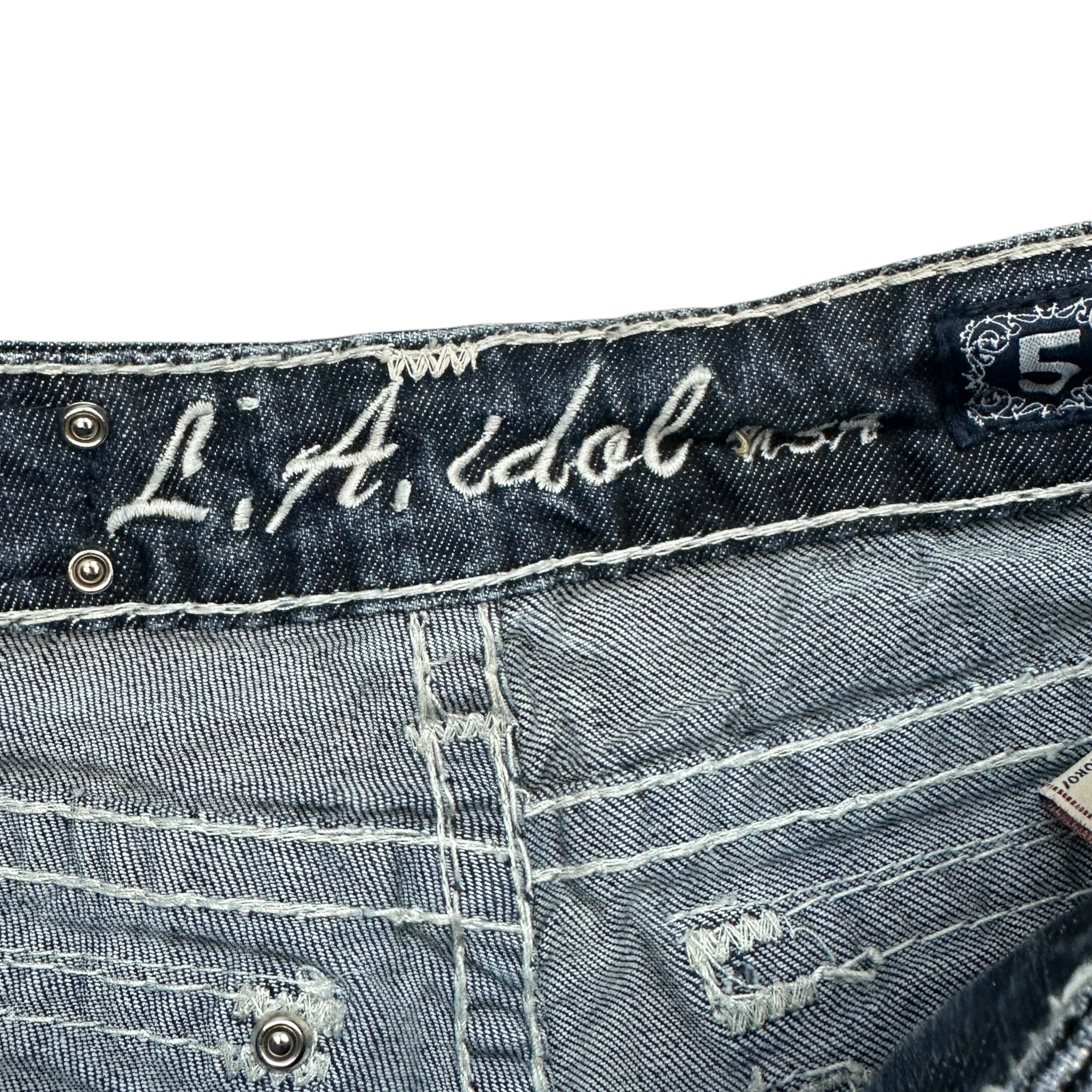 (W) Vintage Y2K L.A. Idol Rhinestone Denim Jeans