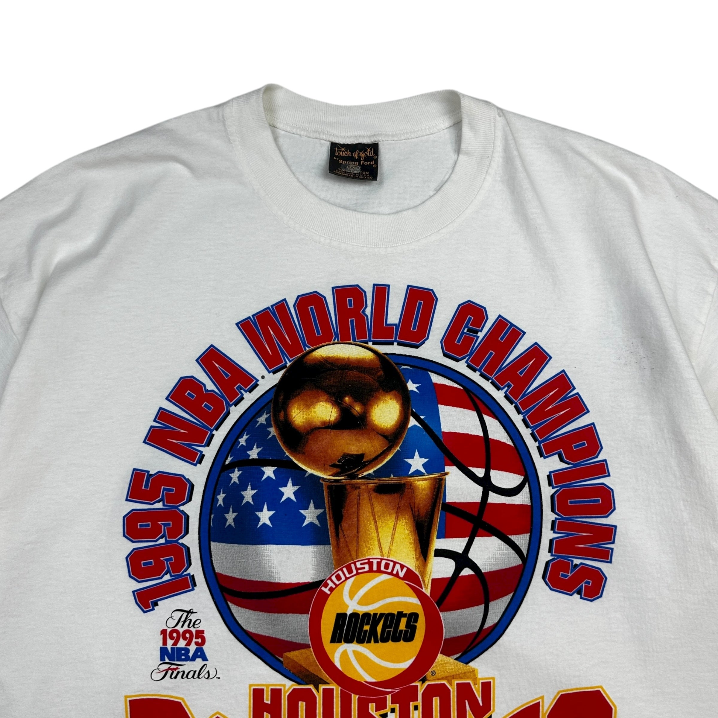 1995 Starter Houston Rockets NBA Champs Tee White