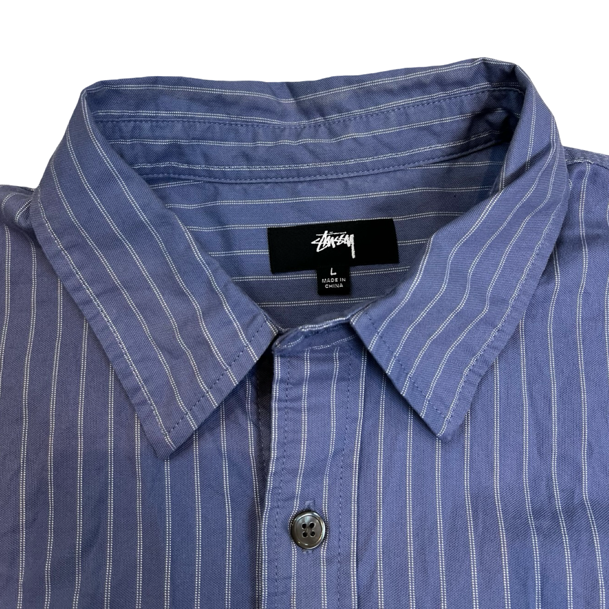 Stüssy Oxford Longsleeve Button Up Shirt Blue Stripe