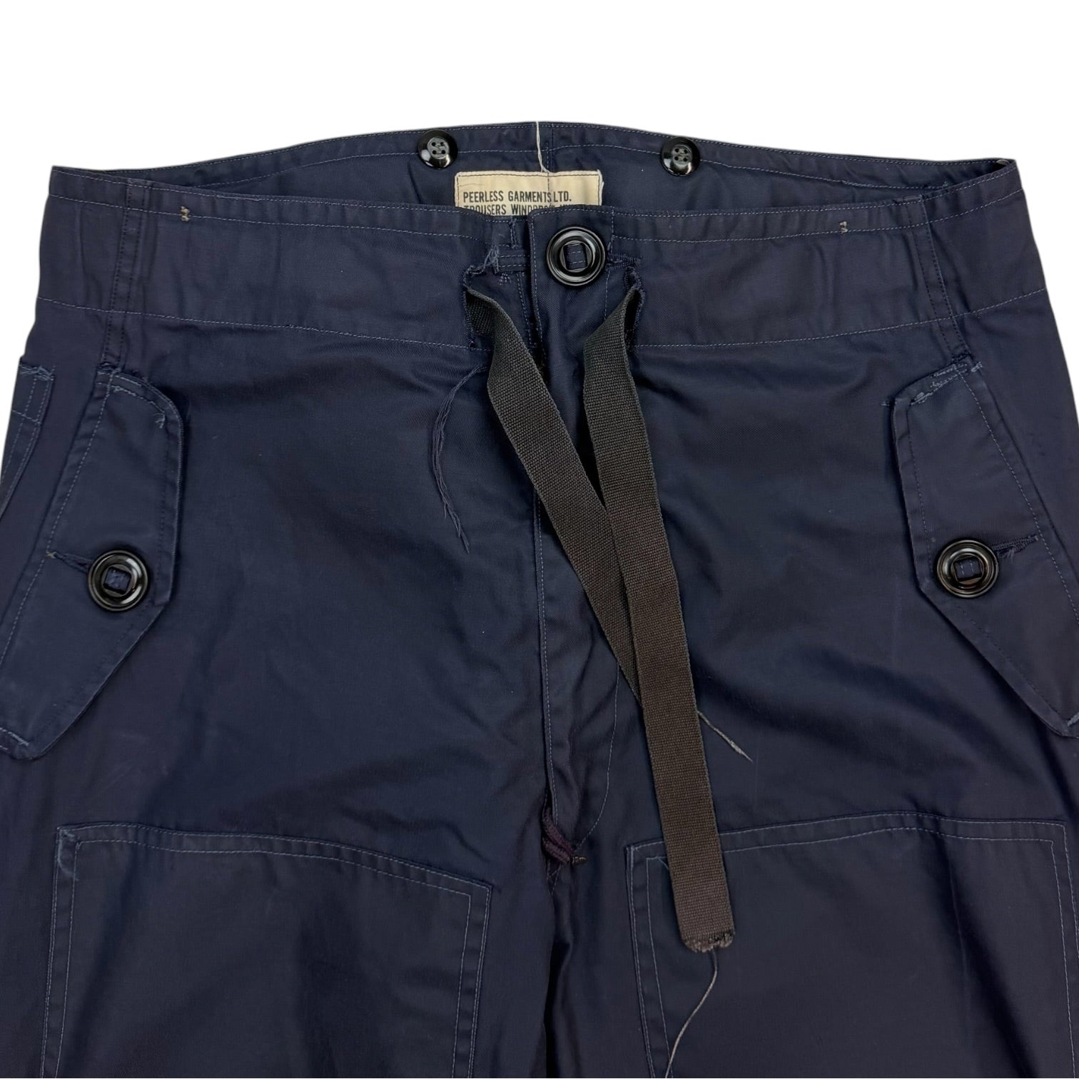 Vintage Military Nylon Cargo Pants Navy