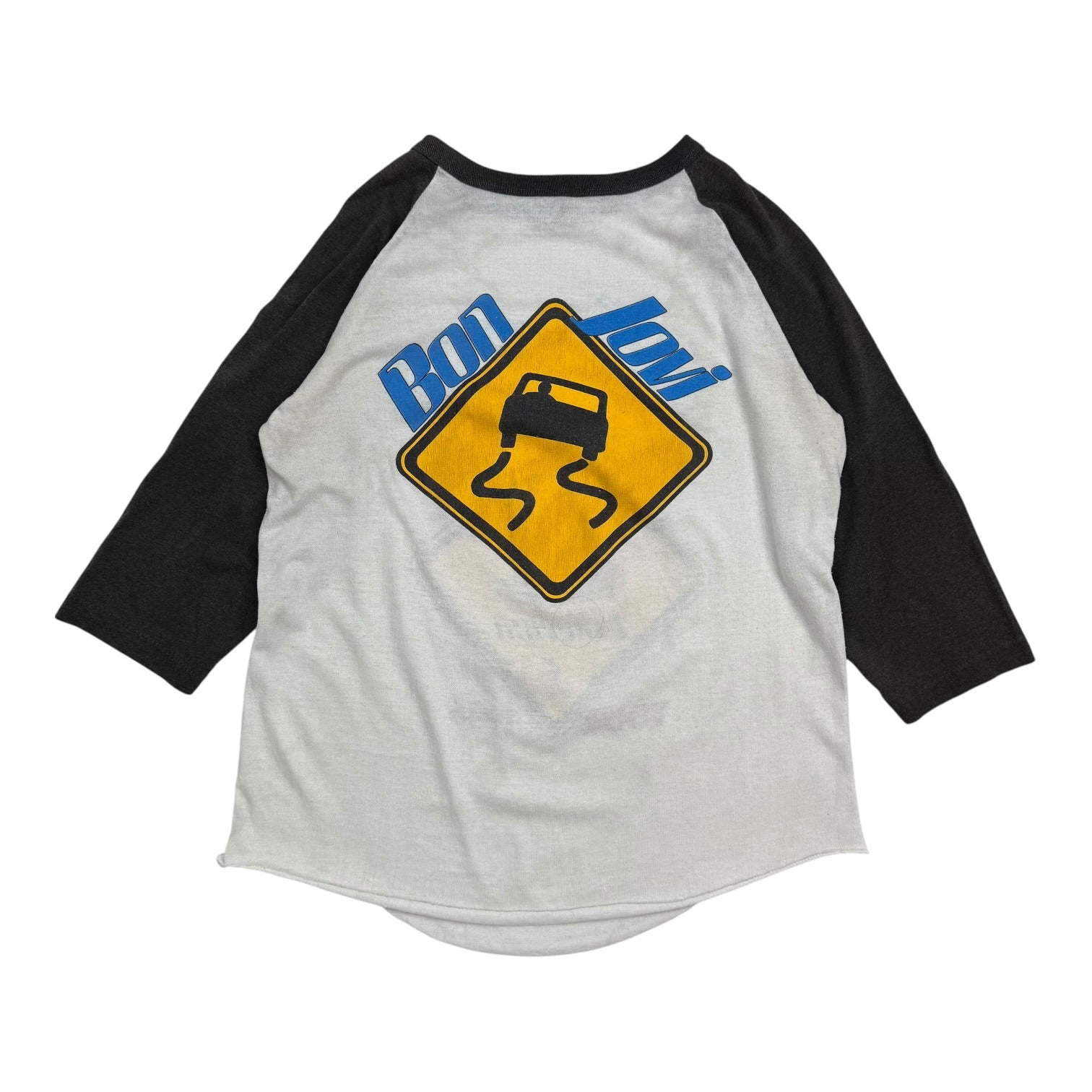 1986 Bon Jovi ‘Slippery When Wet’ Raglan Tee Black/White
