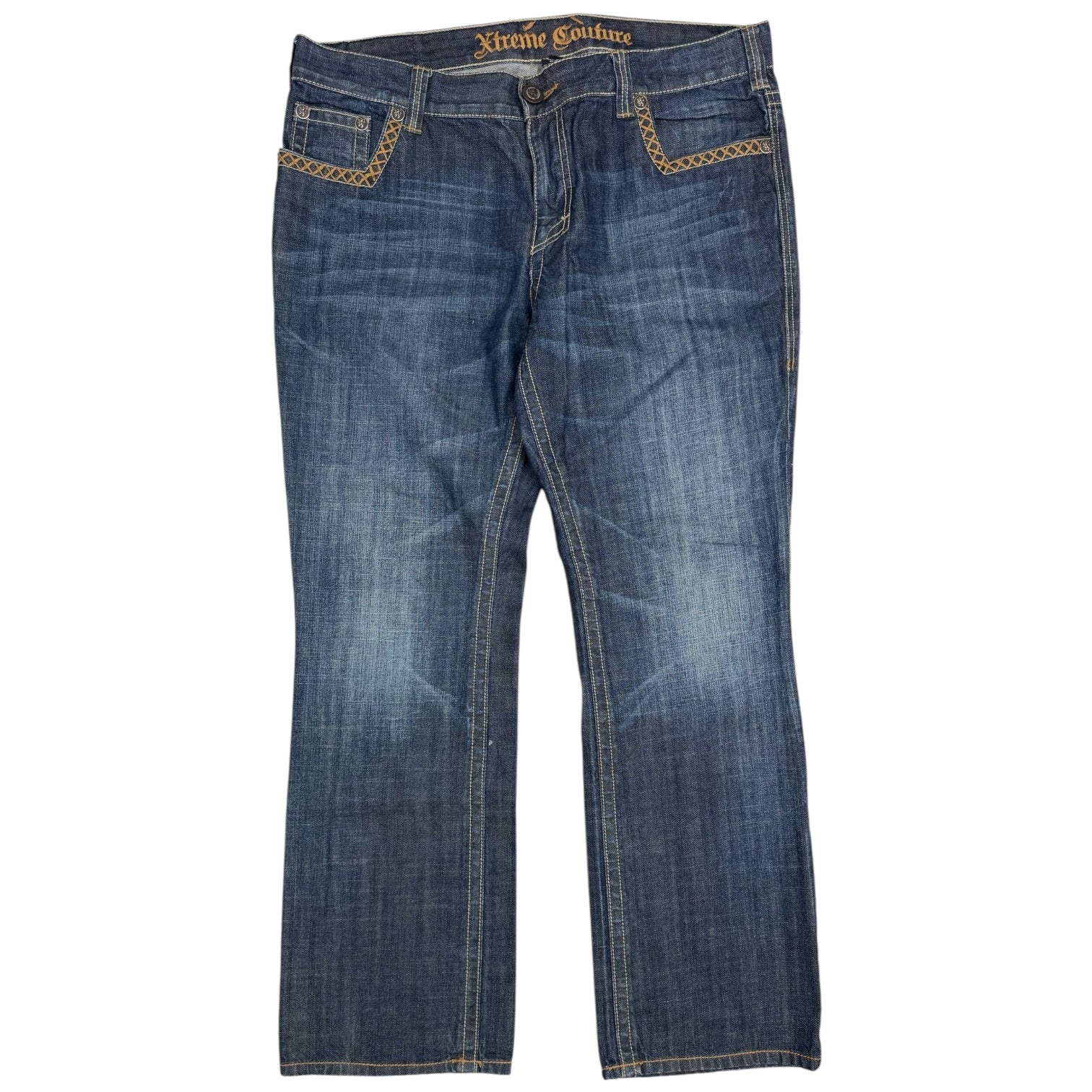 Vintage Y2K Xtreme Couture Denim Jeans Washed Navy