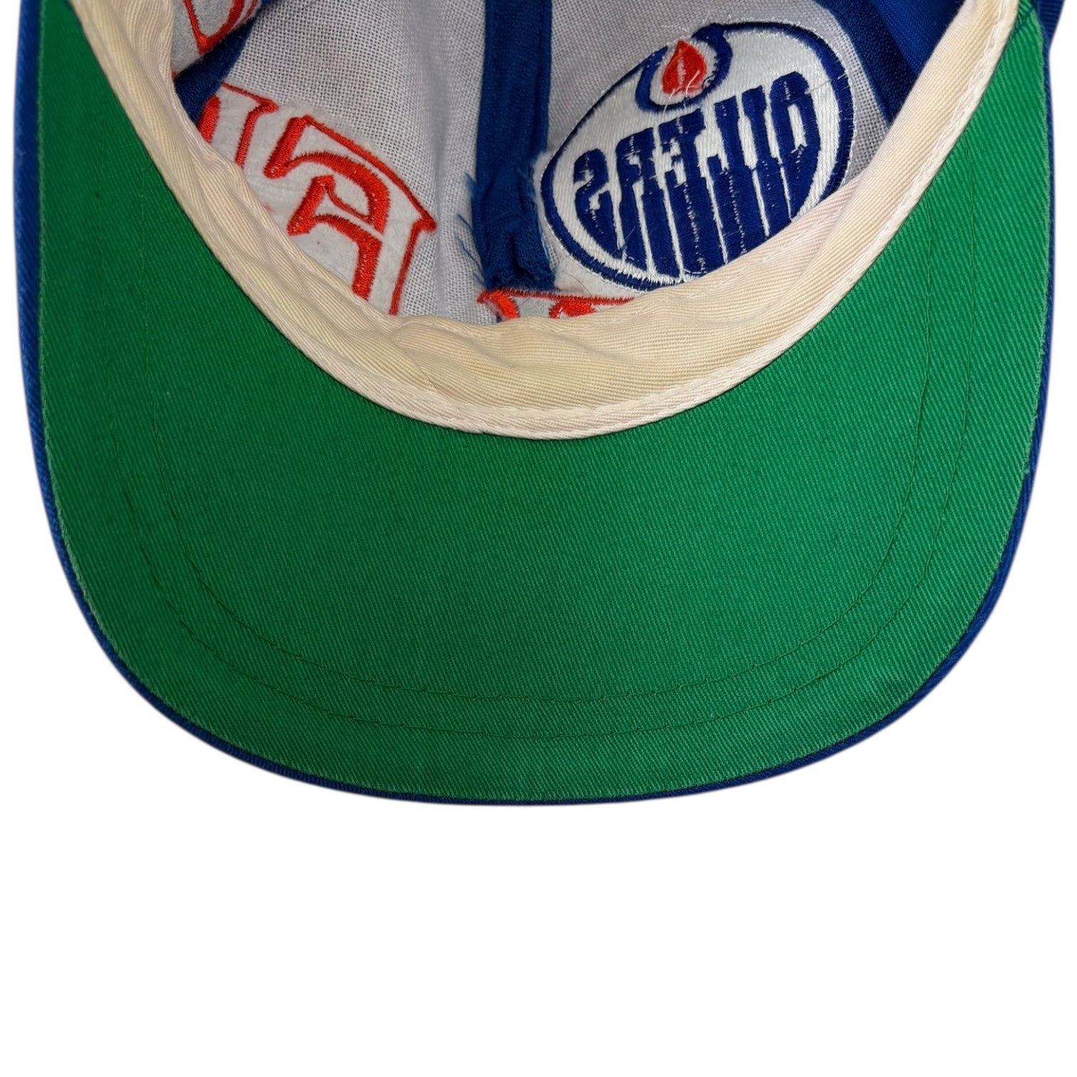 Vintage Edmonton Oilers 3D Logo SnapBack Hat Blue