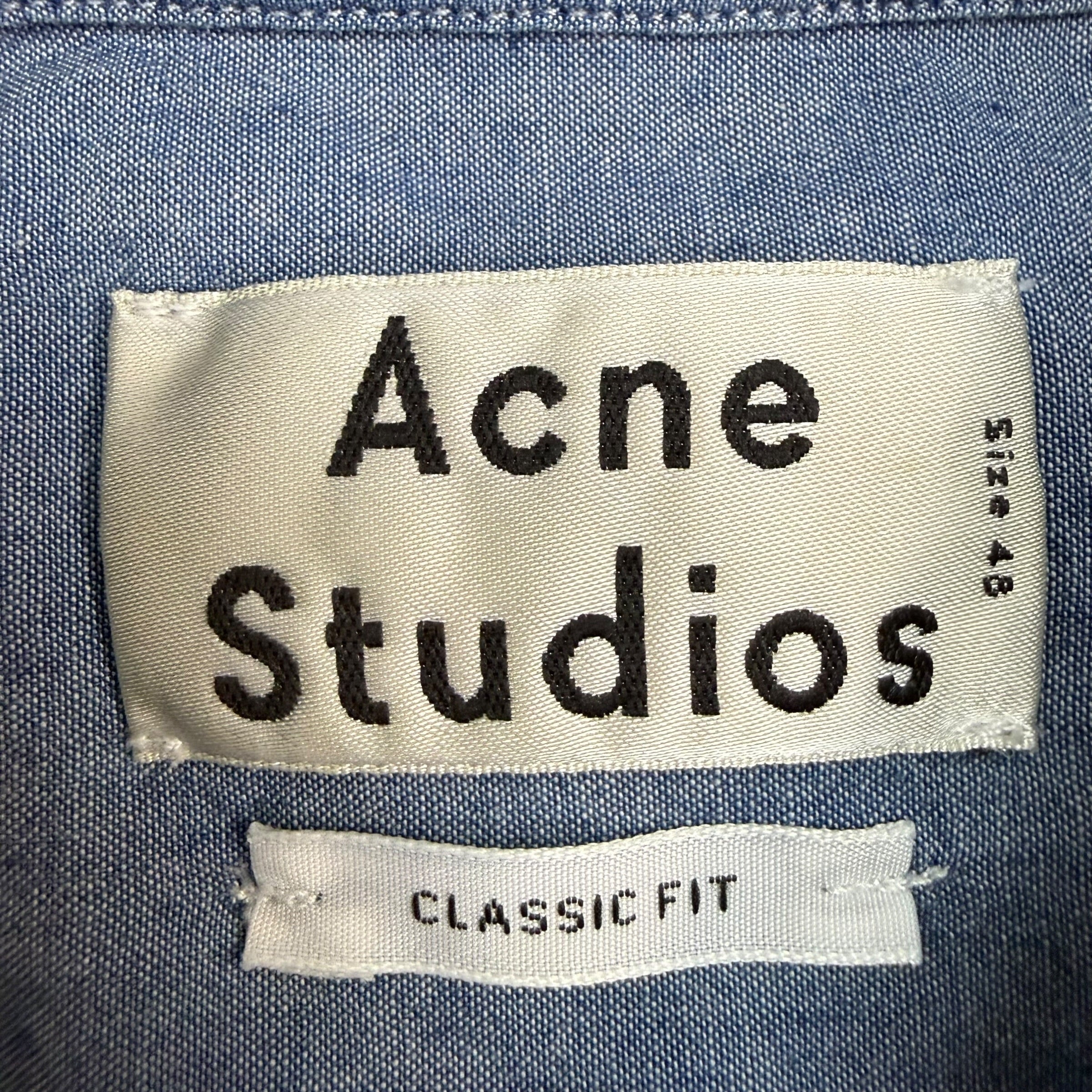 Acne Studios Linen Button Up Blue