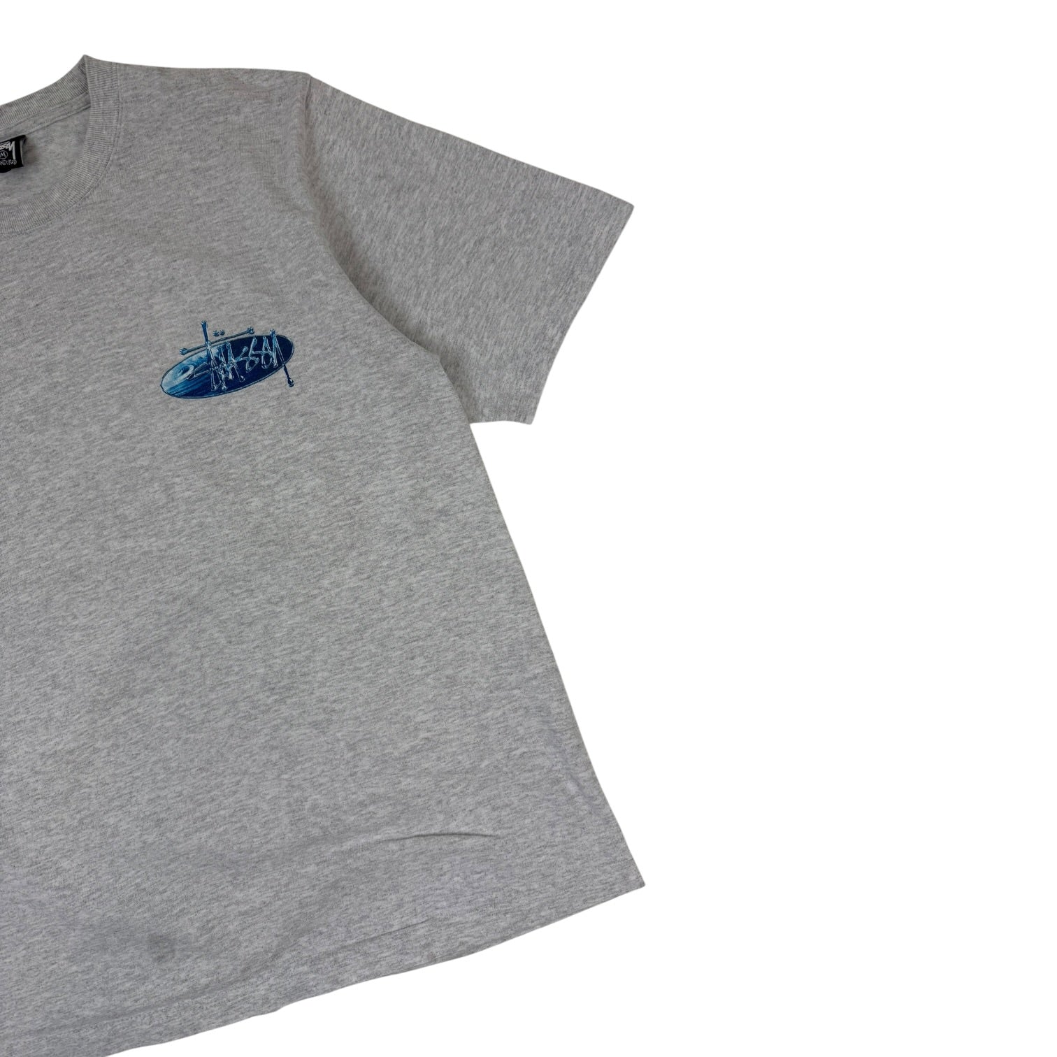 Stussy Wave Oval Tee Ash Heather