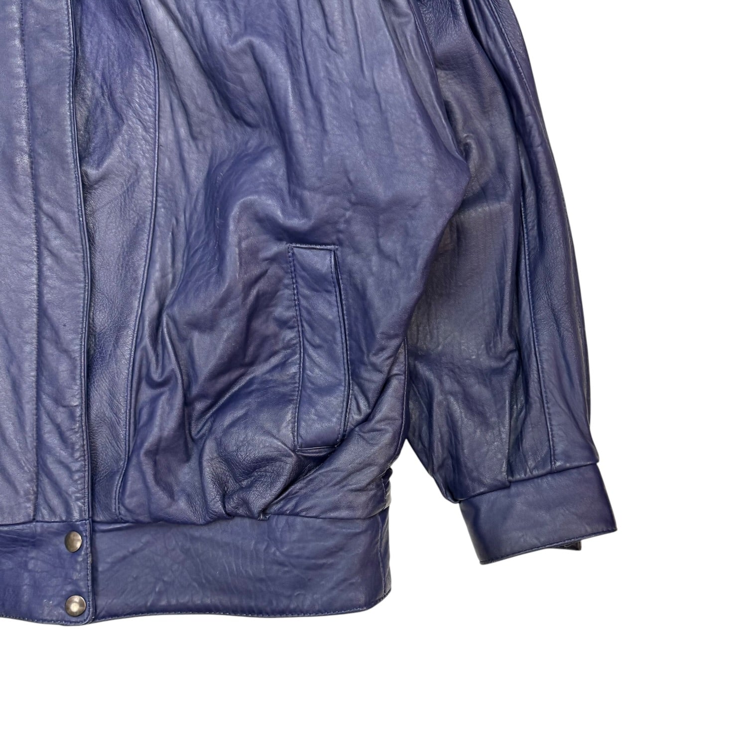 Vintage Cosa Nova Leather Jacket Deep Blue