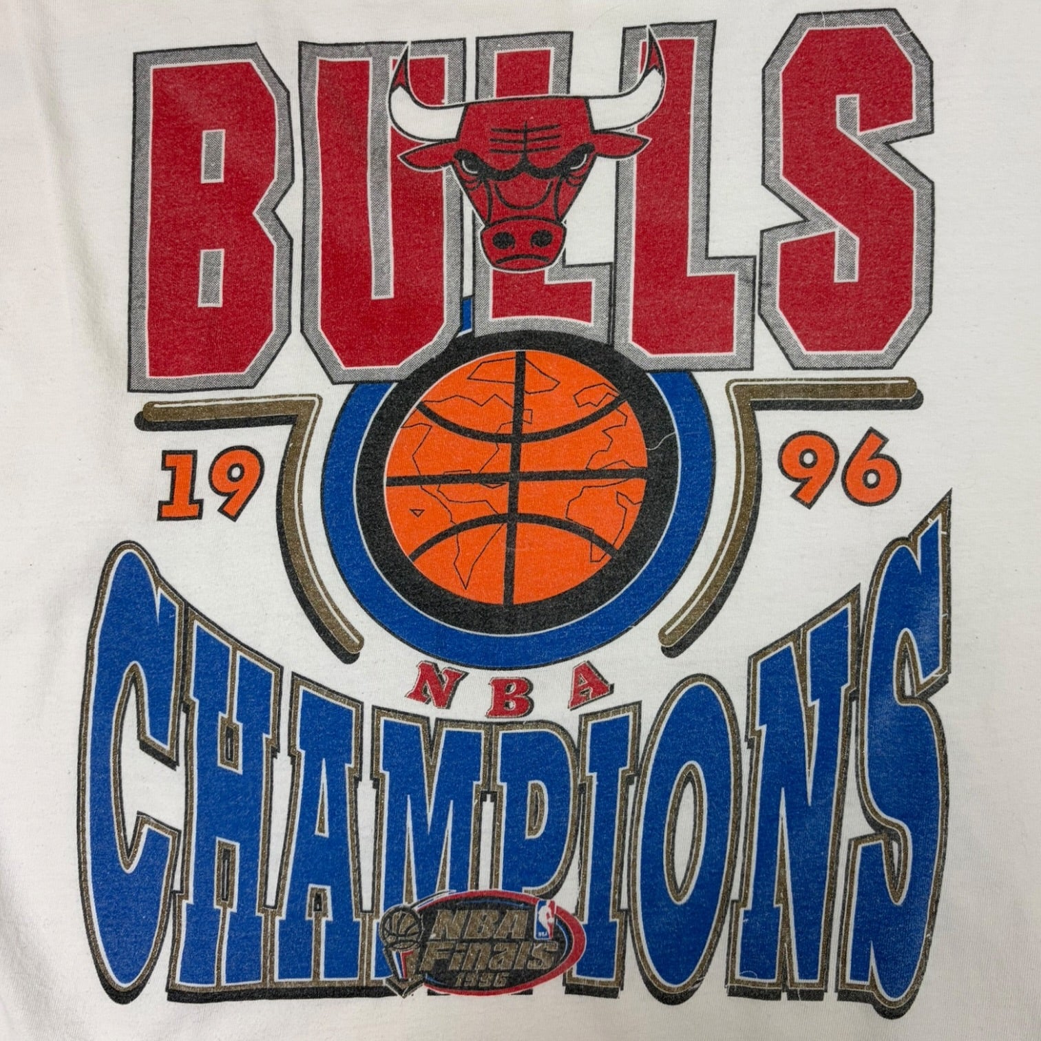 Vintage 1996 Chicago Bulls NBA Champions T-shirt White