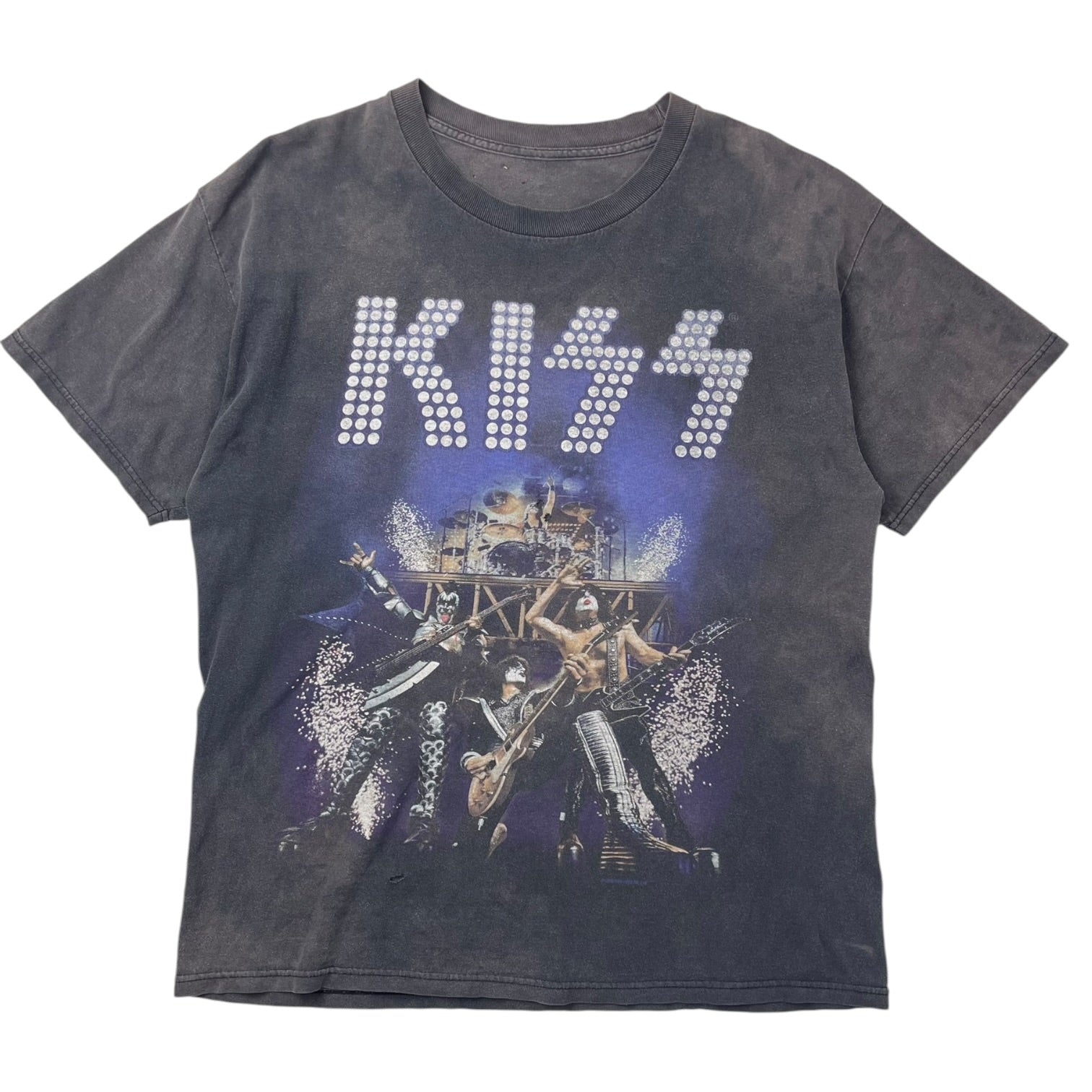 Vintage Kiss Band T-Shirt Faded Black