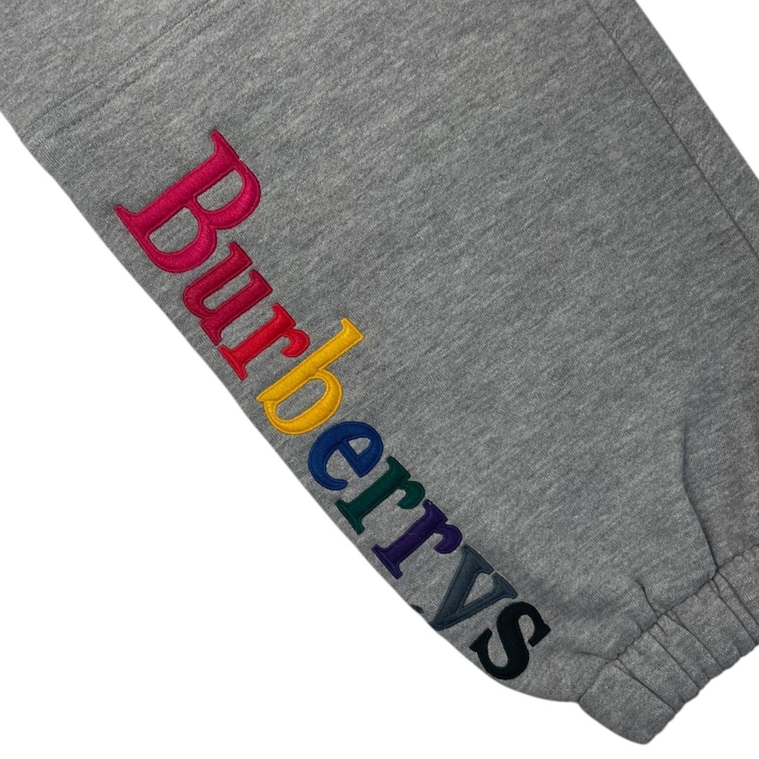 Burberry Embroidered Rainbow Spellout Sweatpants Grey