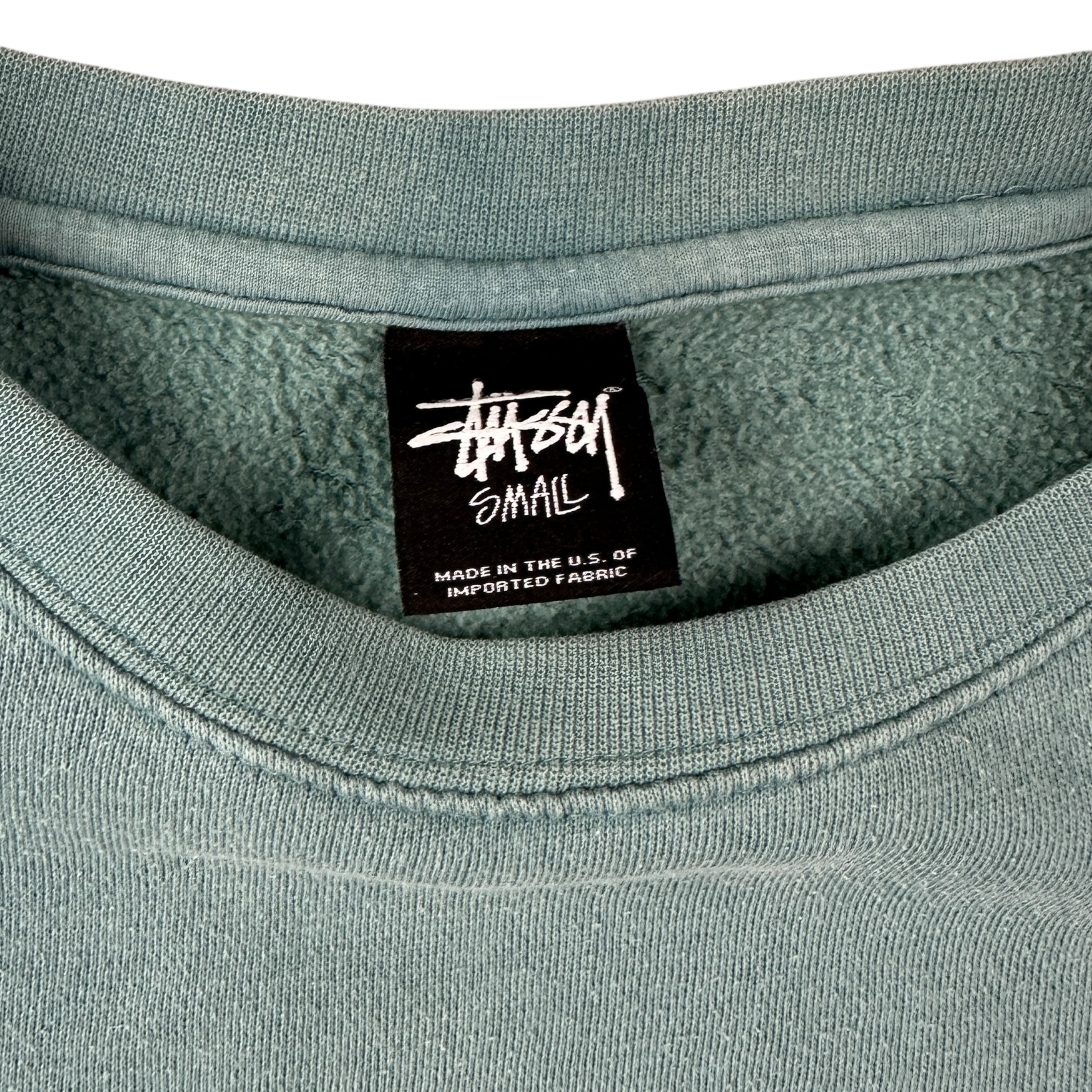Stussy Logo Crewneck Seafoam Green