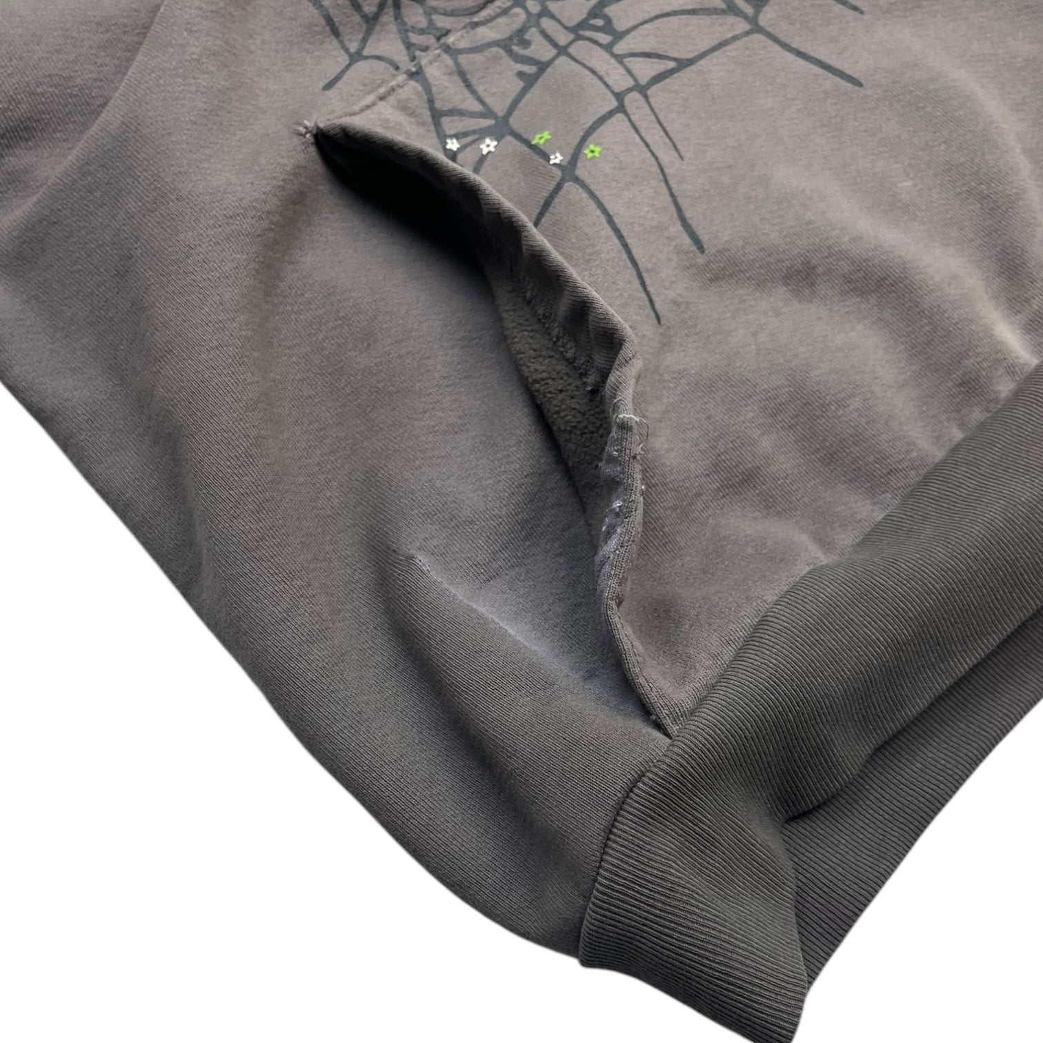 Sp5der Wait Web Hoodie Slate Grey