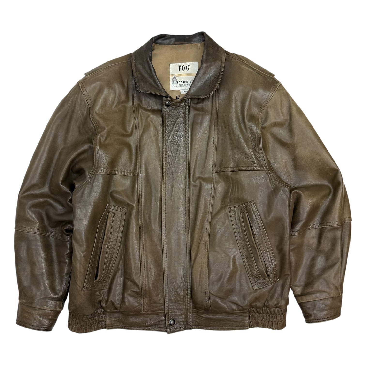 Vintage London Fog Leather Jacket Brown