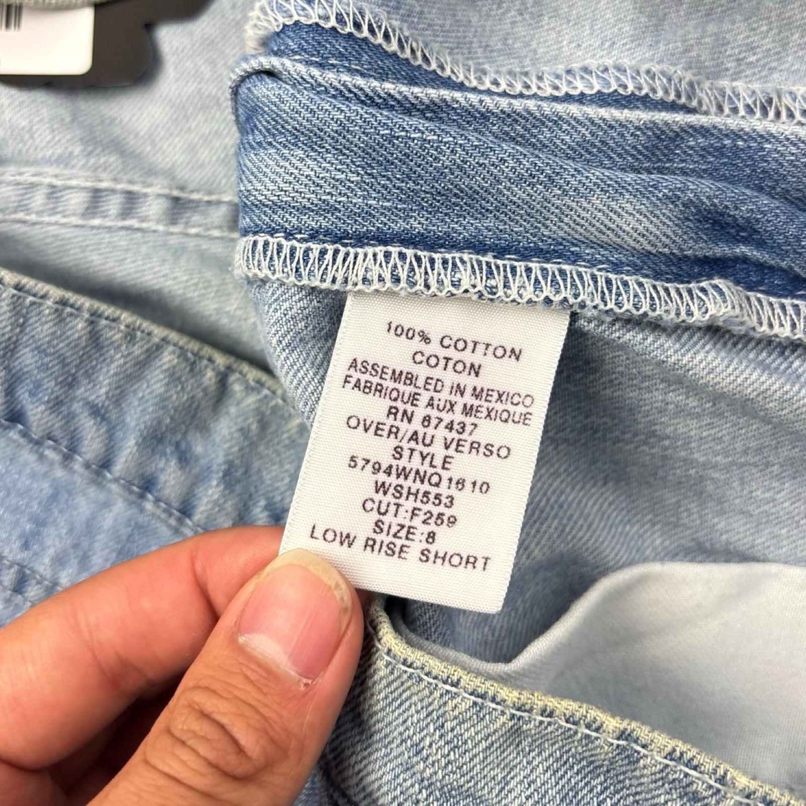 (W) Vintage Polo Ralph Lauren Jean Short Light Wash