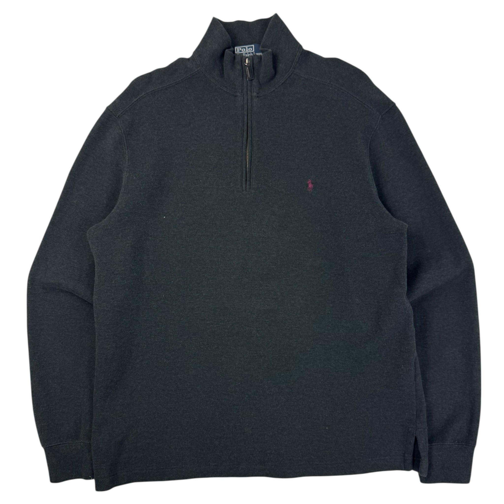 Polo Ralph Lauren Relaxed Hem 1/4 Zip Heathered Charcoal