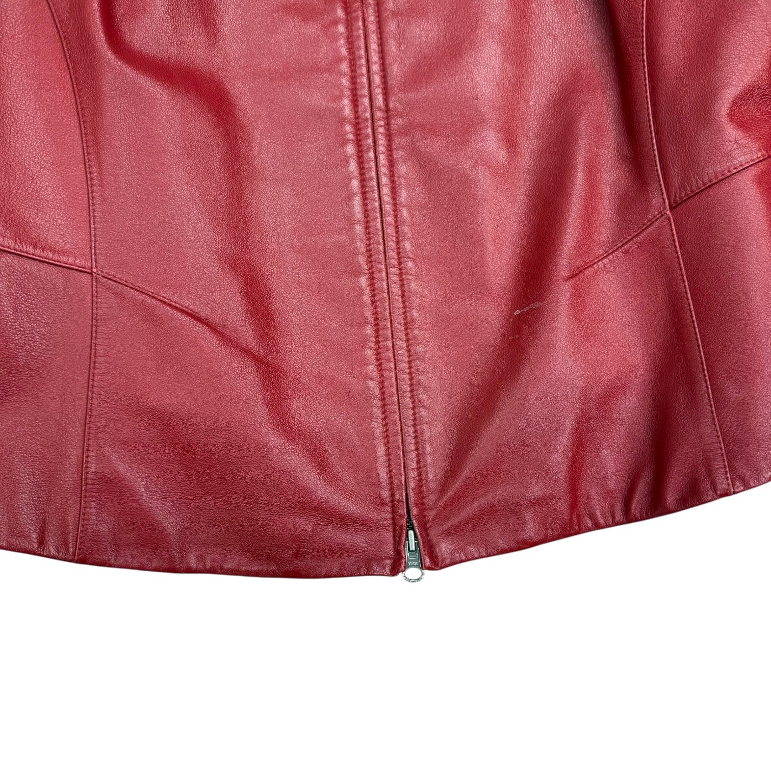 (W) Vintage Danier Leather Jacket Red