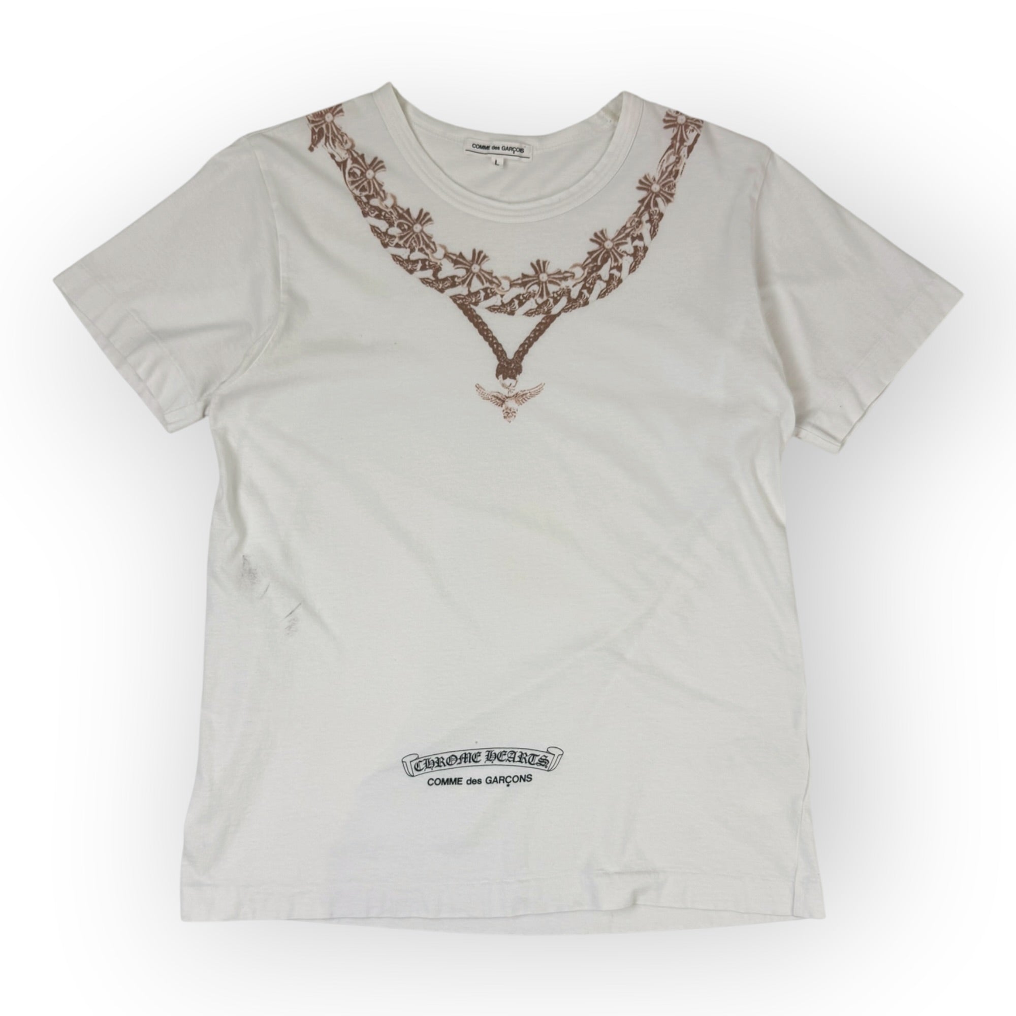 Chrome Hearts x Comme Des Garcons Cross Chain T-Shirt White