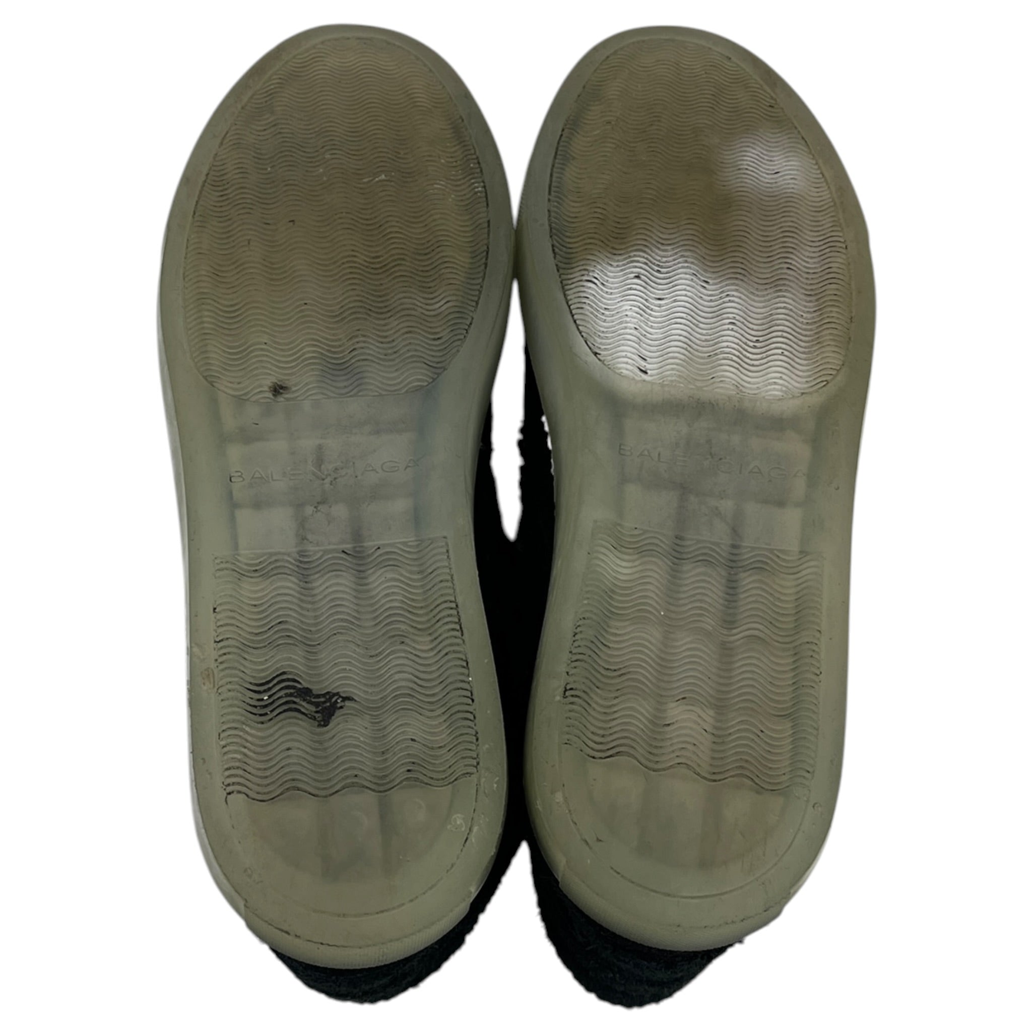 Balenciaga Distressed Corduroy and Suede High-Top Sneakers (Used)