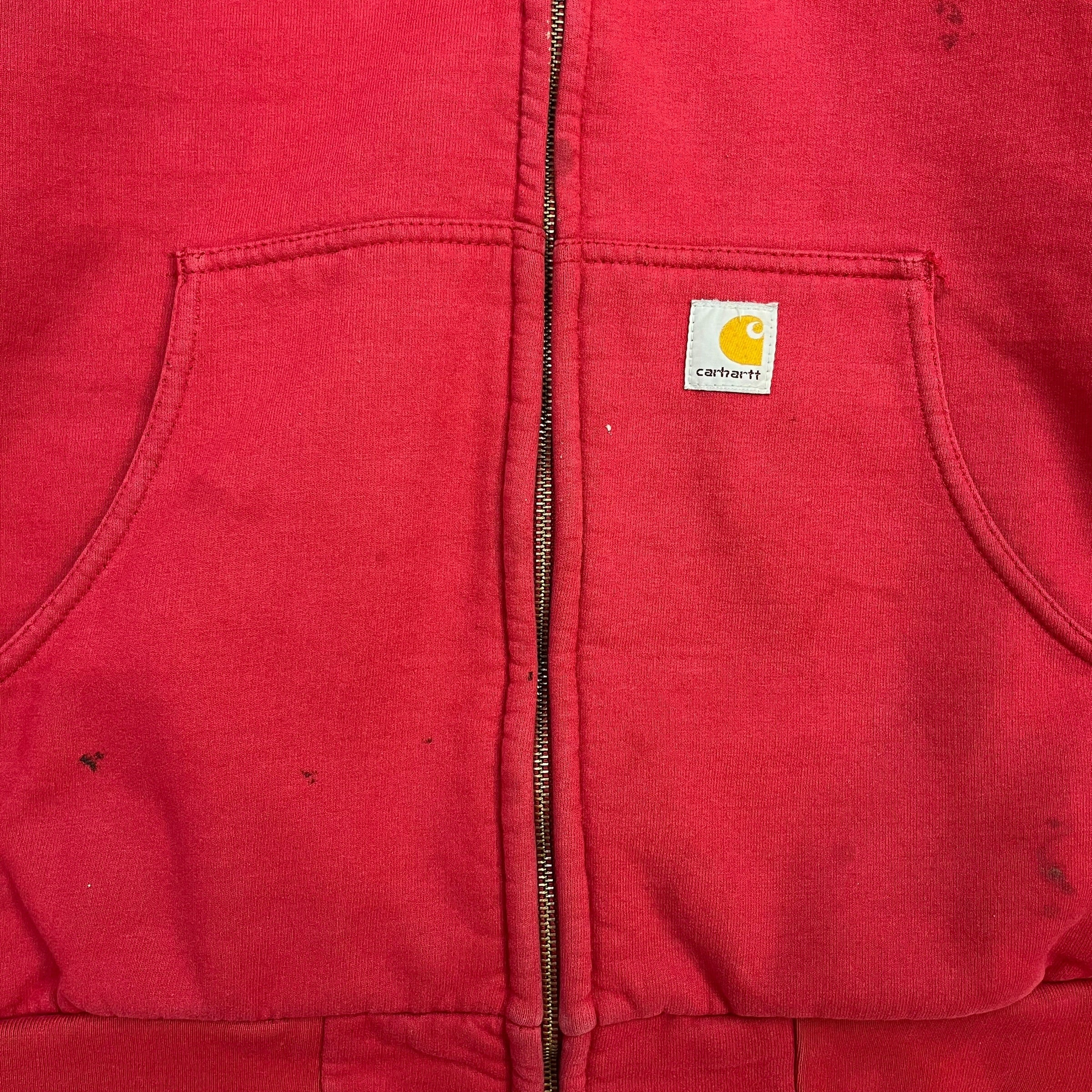 Vintage Carhartt Insulated Hoodie Crimson Red