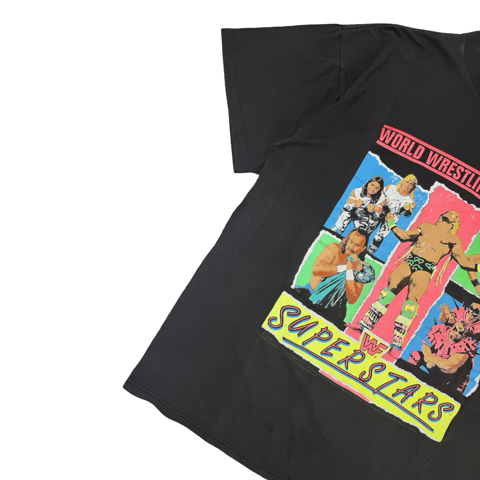 Vintage 1991 WWF Superstars T-Shirt Black