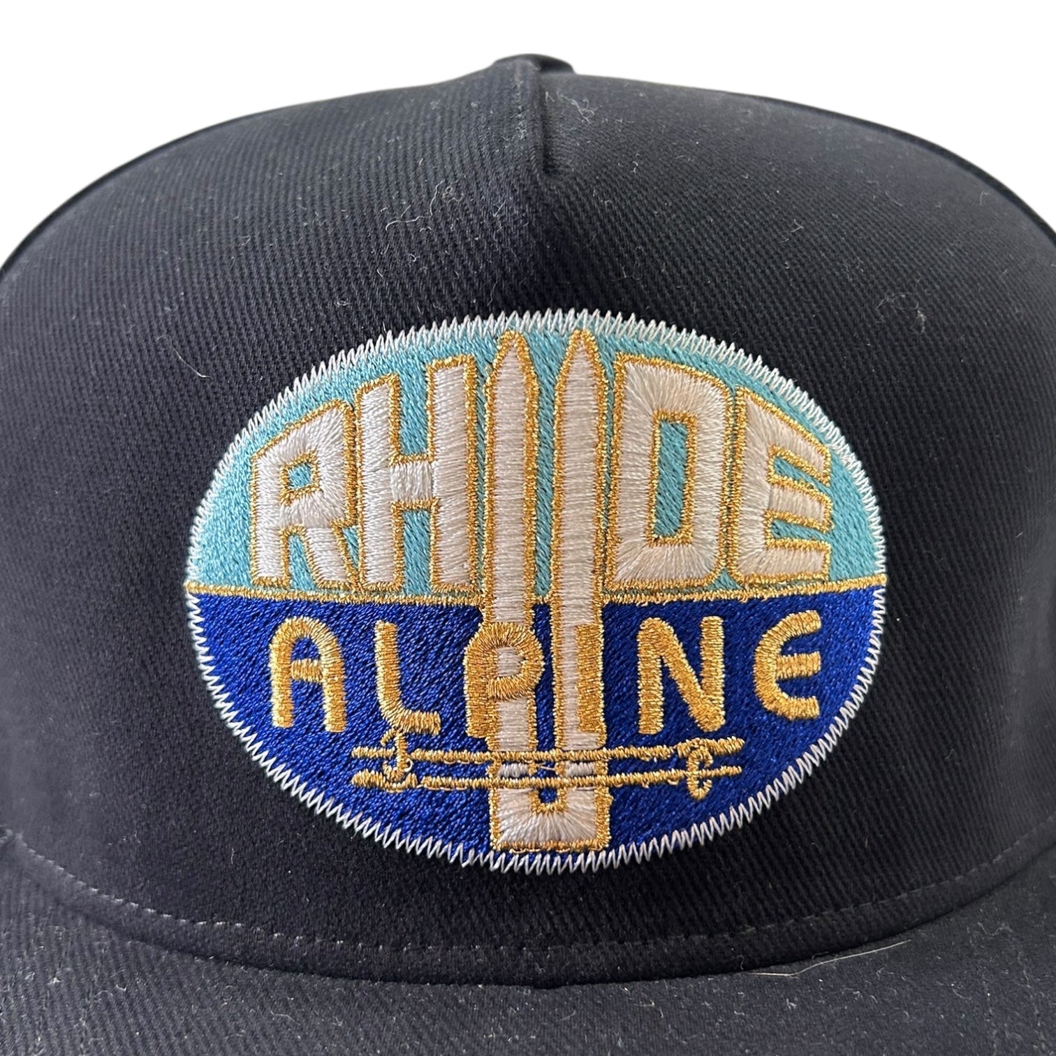 Rhude Alpine Snapback Hat Black