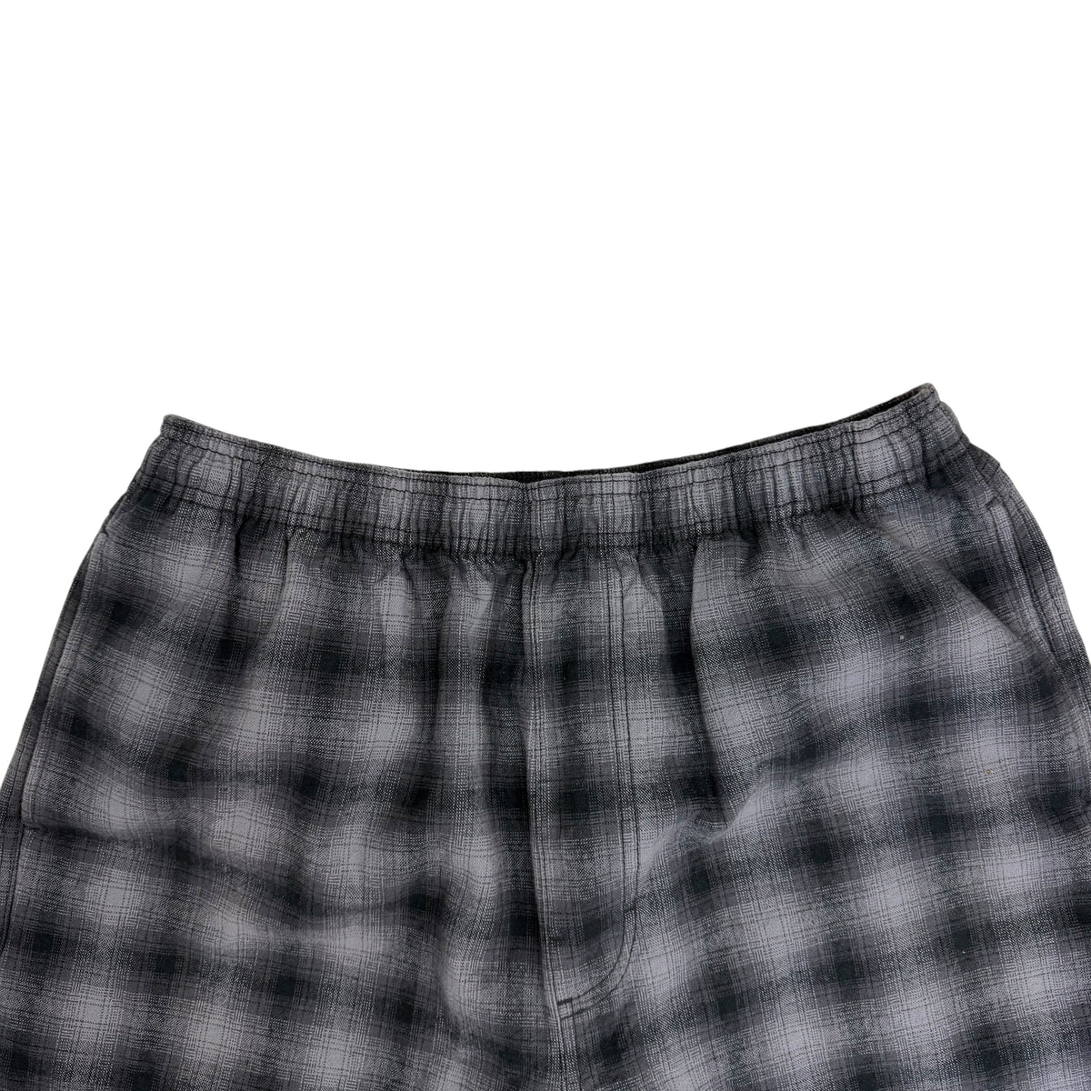Stussy Baggy Beach Shorts Plaid Black