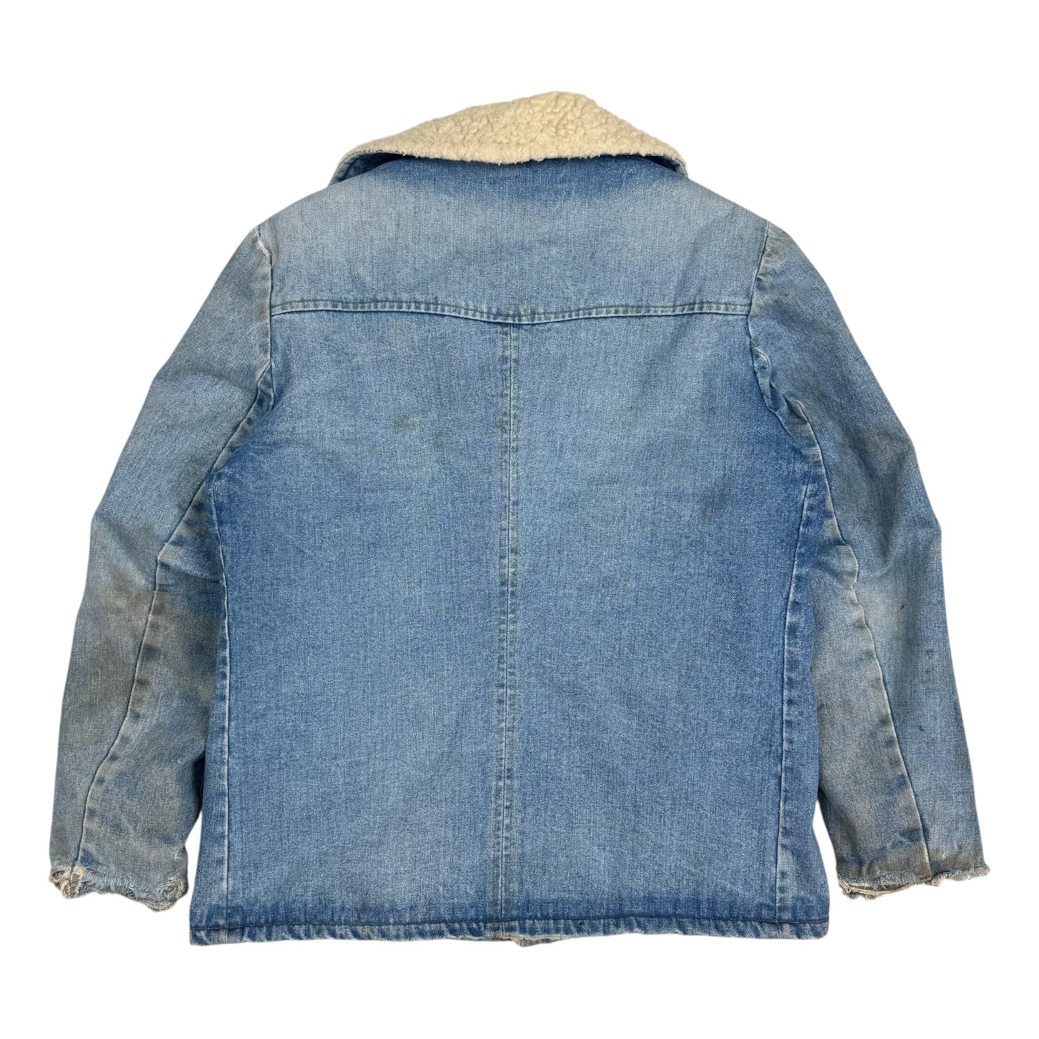 Vintage GWG Sherpa Lined Denim Jacket Medium Wash