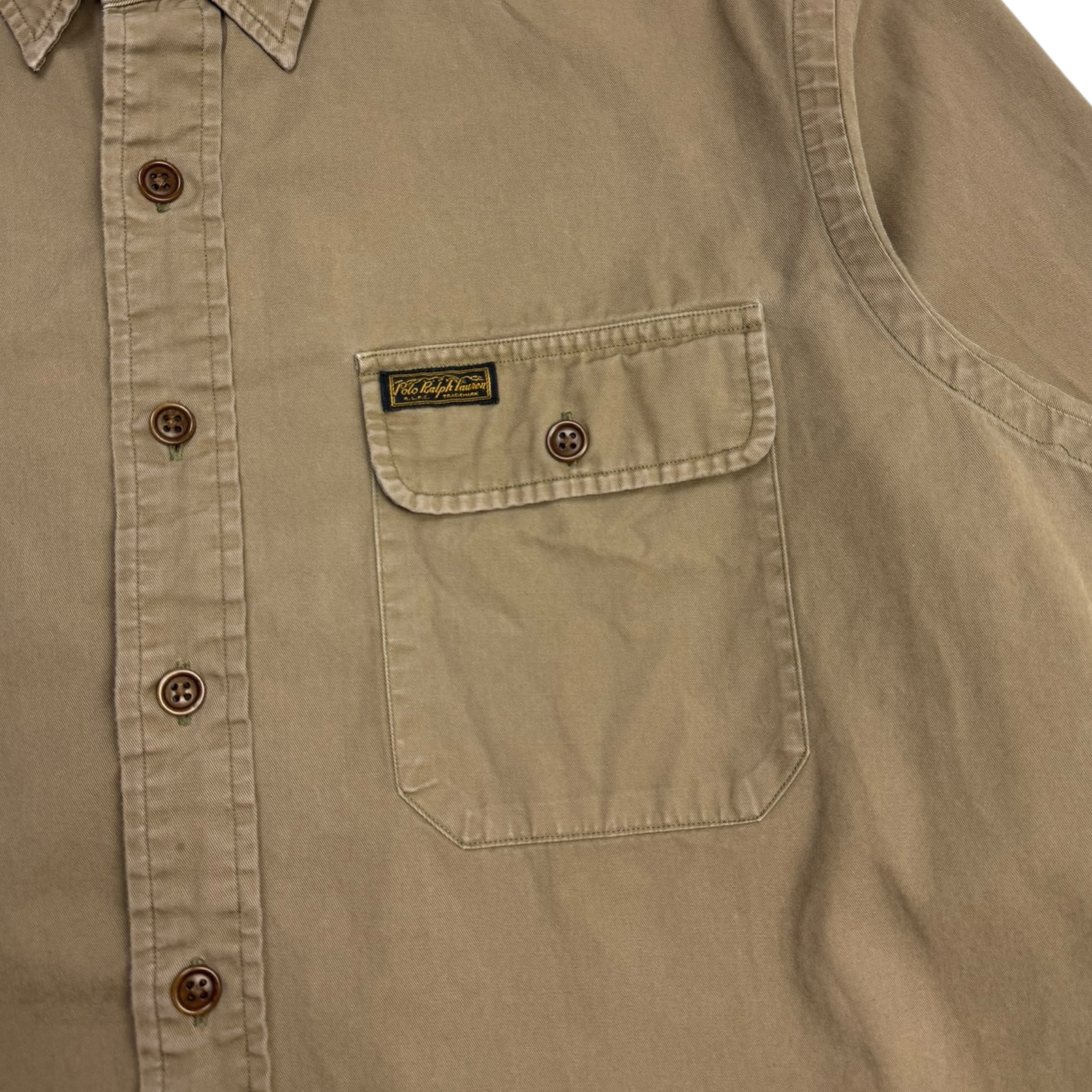 Vintage Polo Ralph Lauren Button Up Washed Khaki