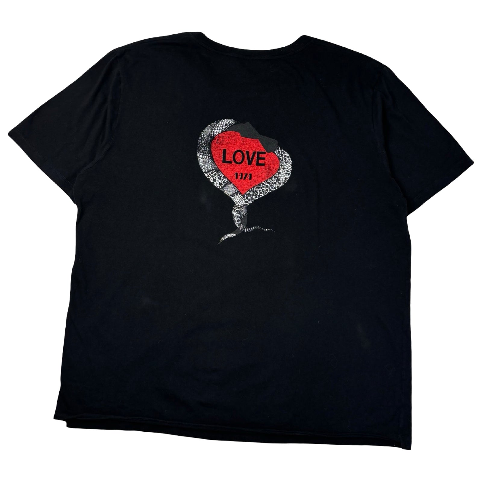 Saint Laurent Love 1974 Cotton Tee Black