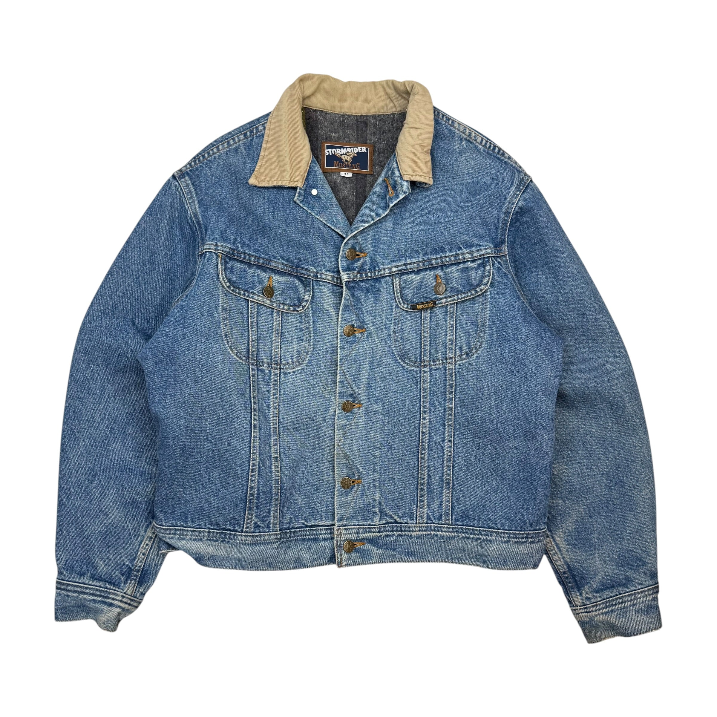 Vintage Mustang Storm Rider Denim Jacket Medium Wash