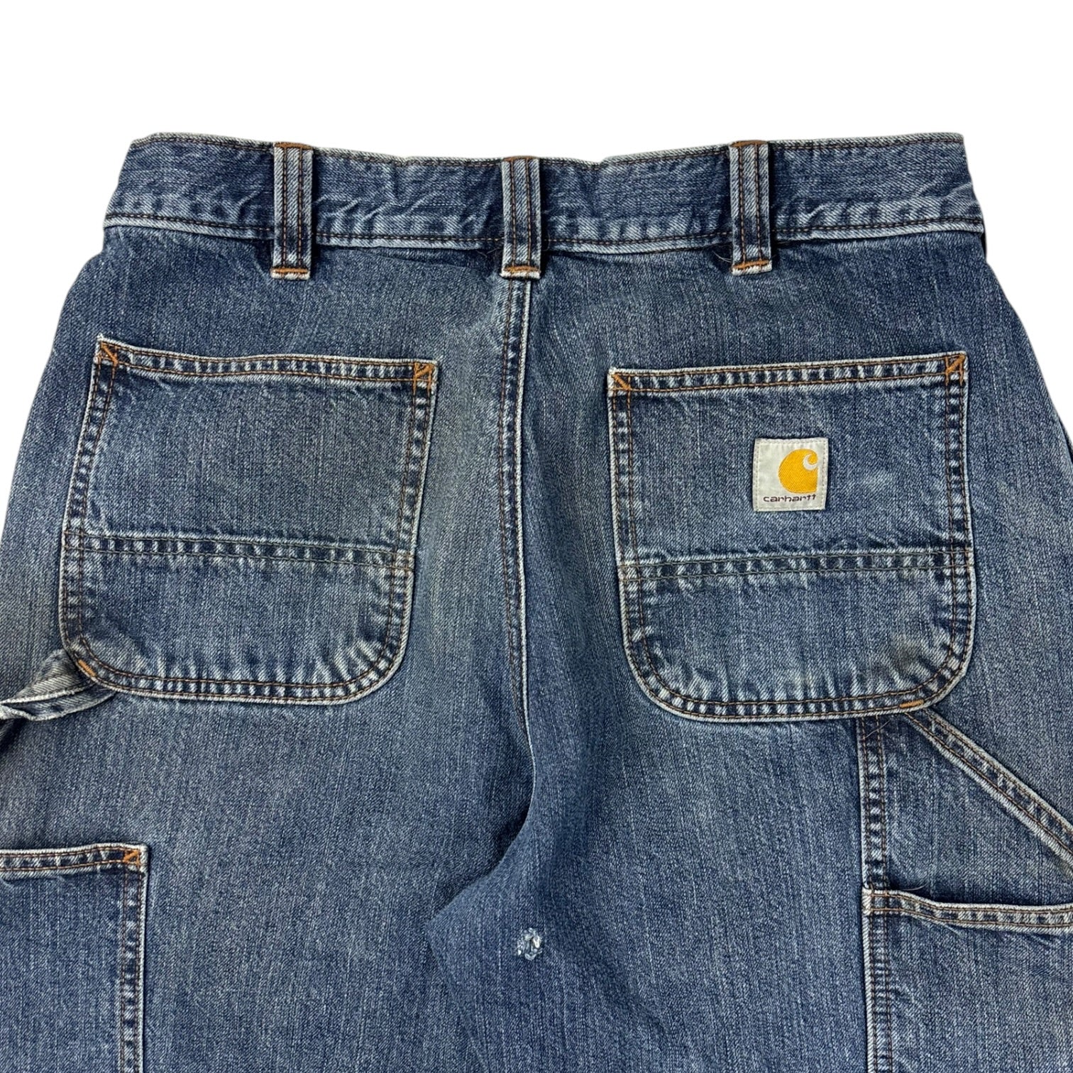 Carhartt Carpenter Denim Pants Worn Indigo