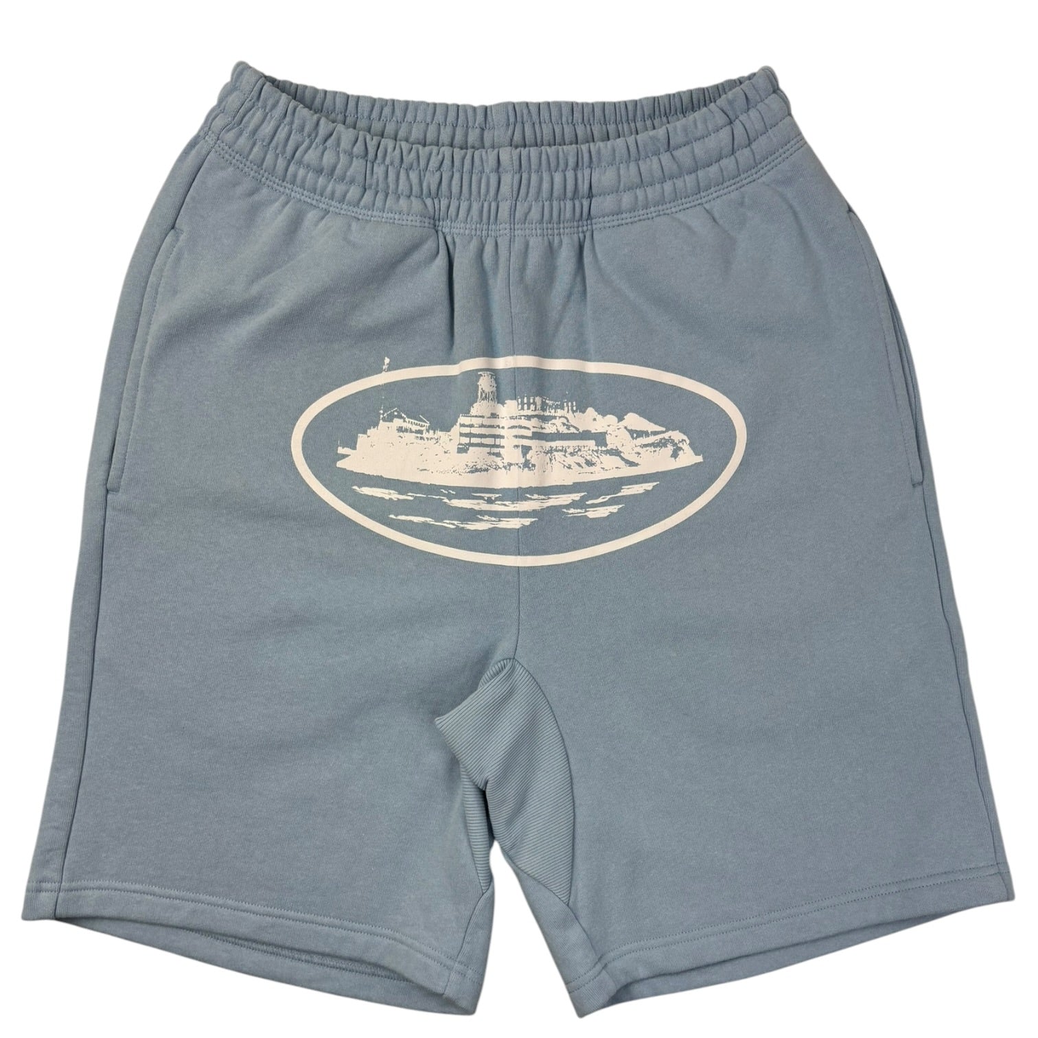 Corteiz Alcatraz Fleece Shorts Baby Blue