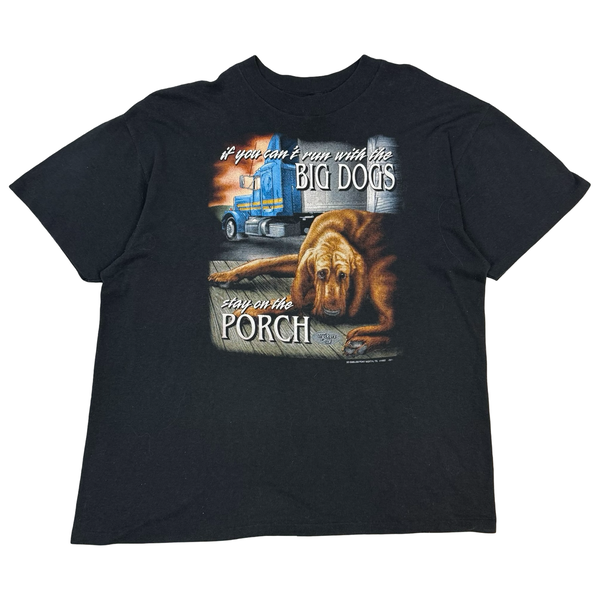 1992 3D Emblem “… Big Dogs…” Truckers Only Tee Black