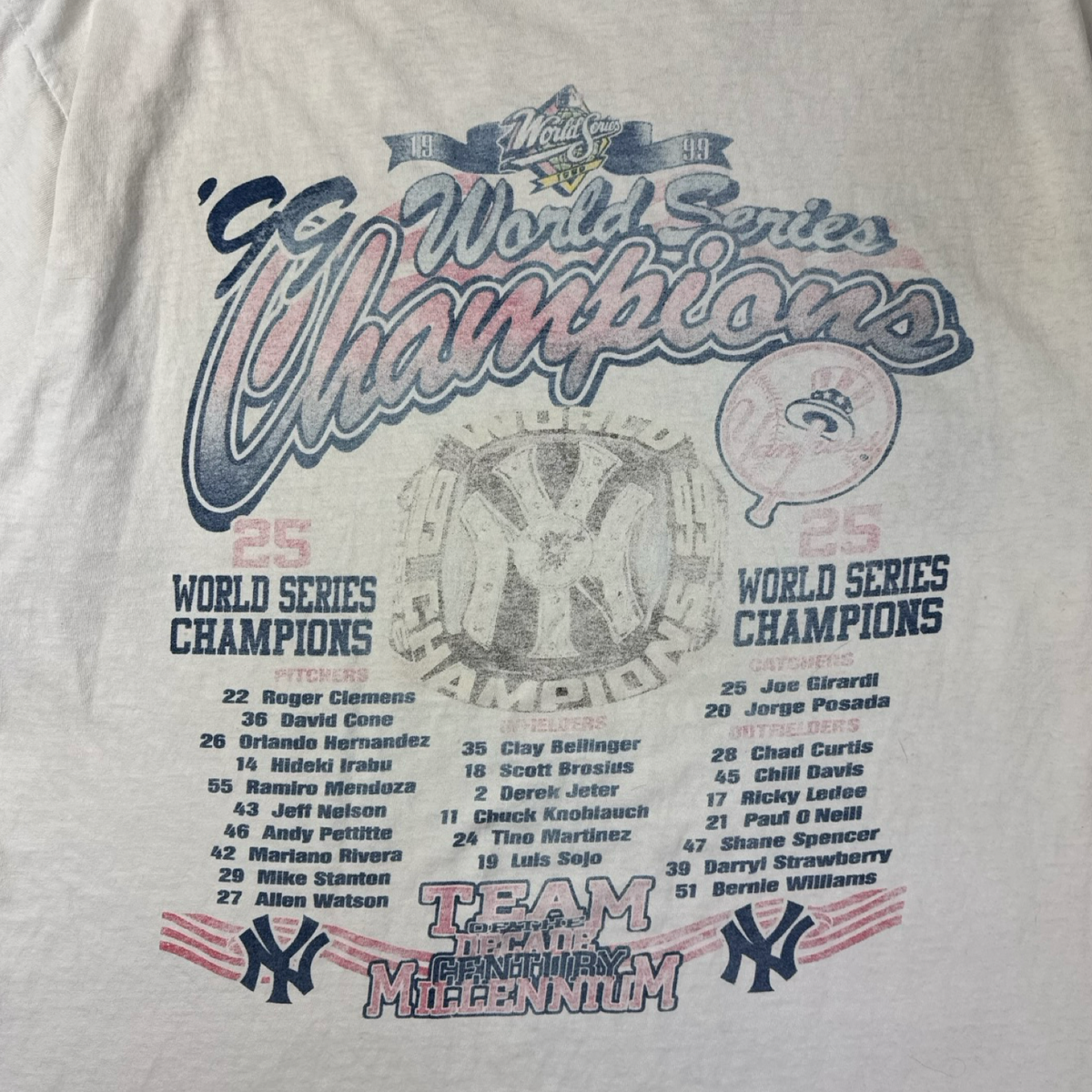 1999 New York Yankees World Series T-Shirt Distressed