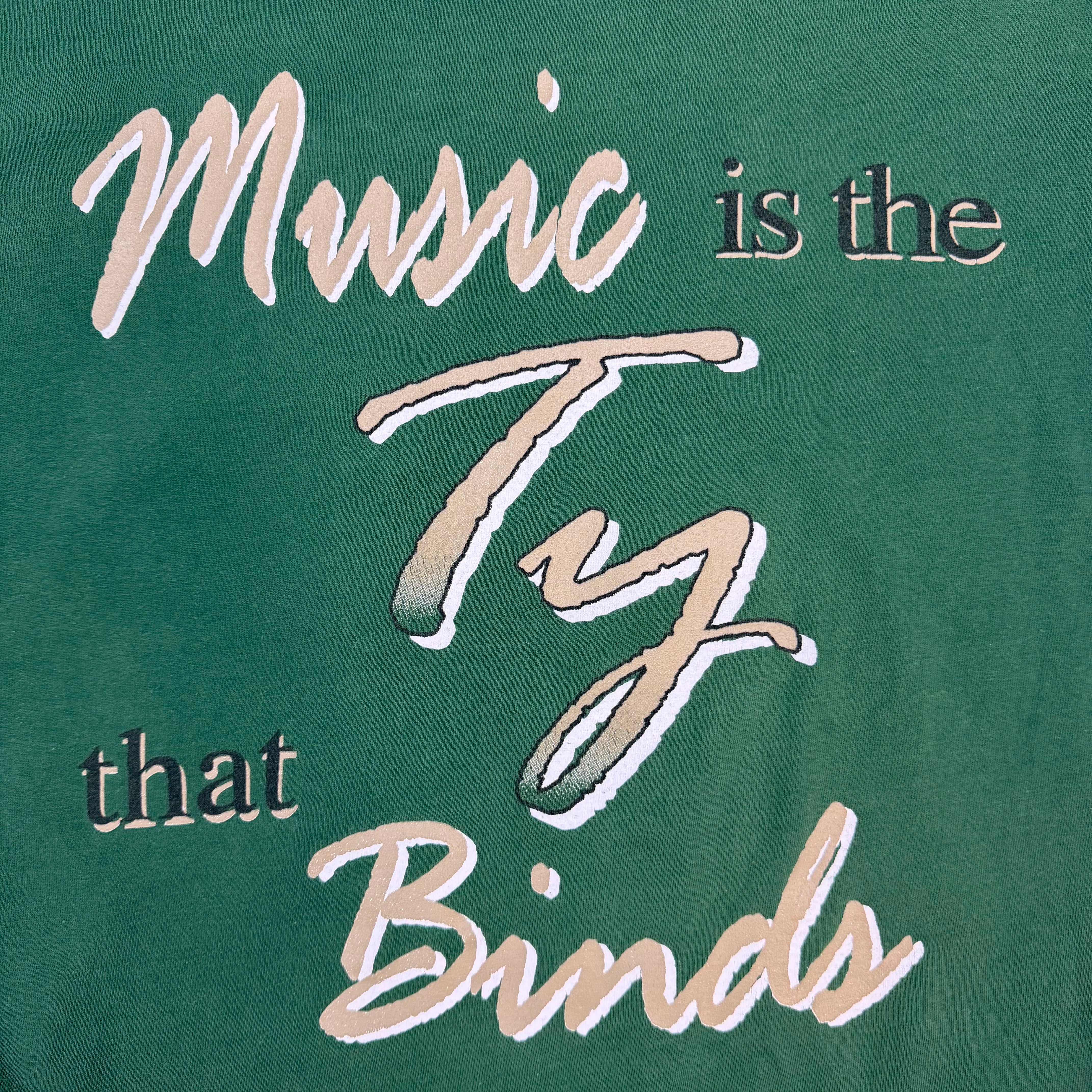 Vintage Ty England “Manic Is The Ty That Binds” Tee Green
