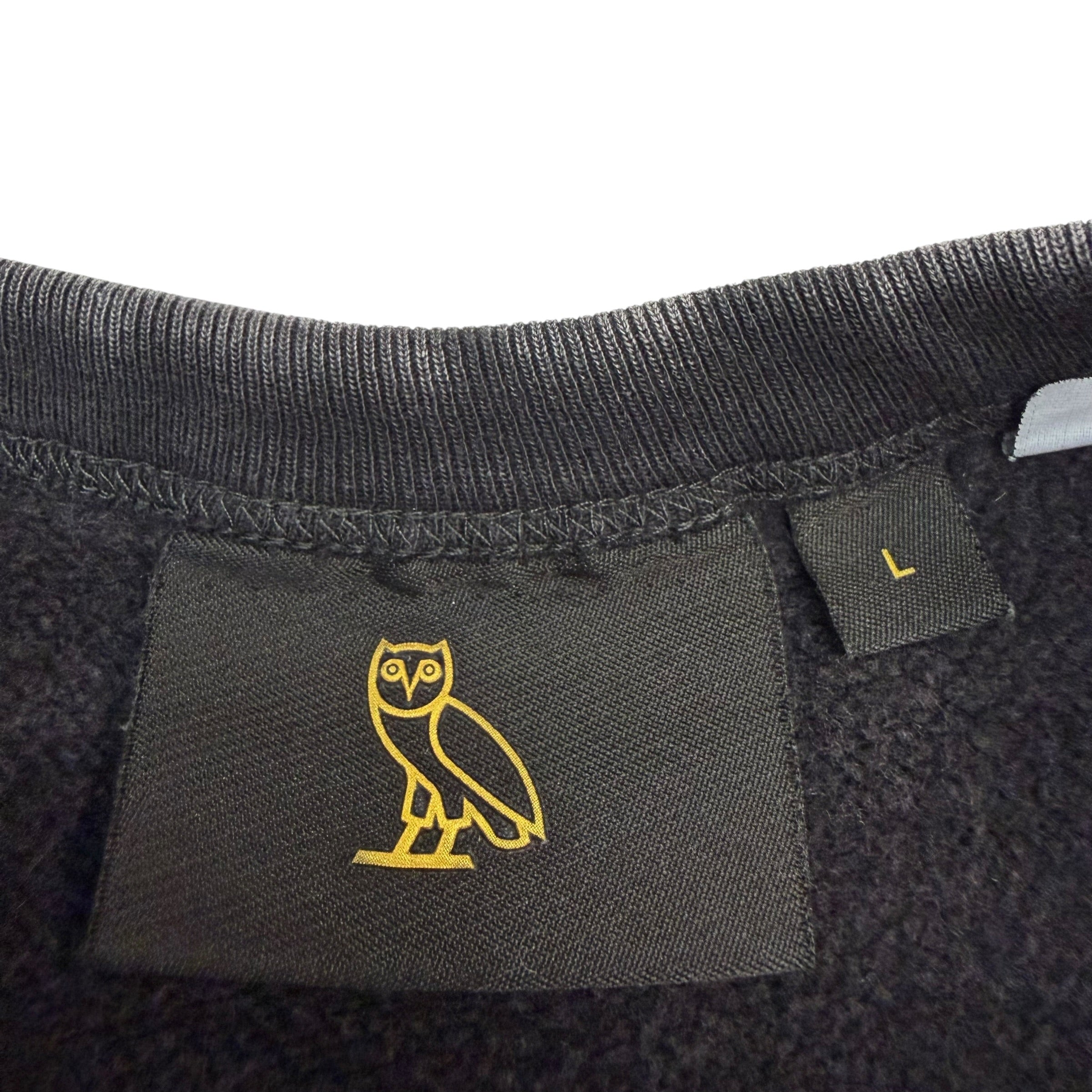 OVO Garment Dye Crewneck Washed Black
