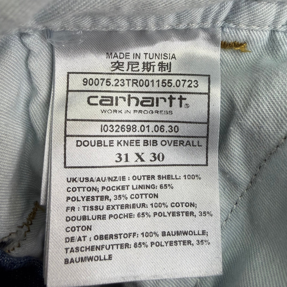 Carhartt WIP Double Knee Bib Overall Blue