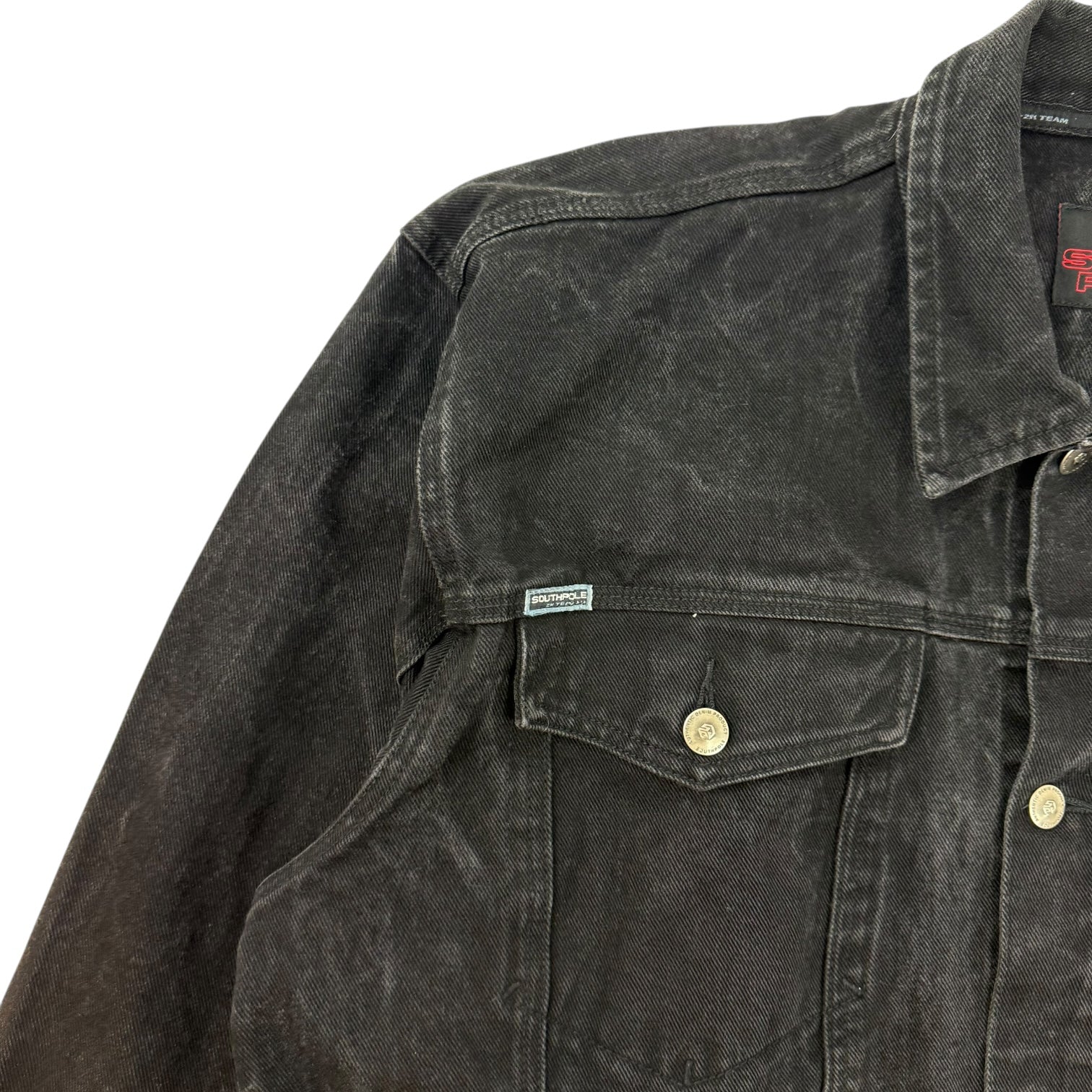 Vintage Y2K South Pole Denim Jacket Black